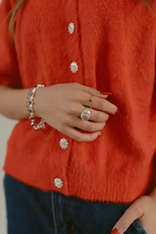 Chantel Ring | Rose Quartz made by Goldie Lew