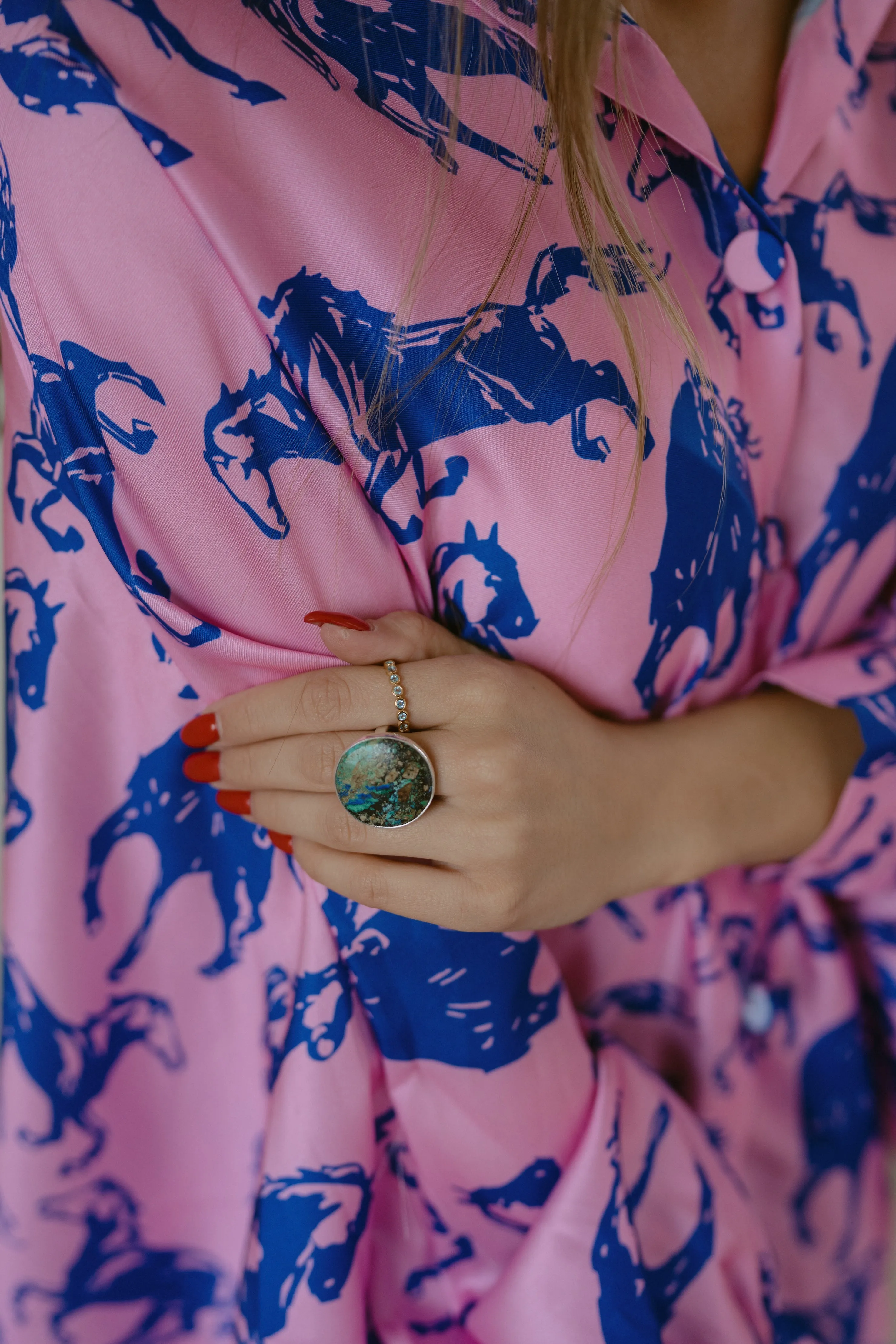 Ontario Ring | Morenci Azurite sold by Goldie Lew product image thumbnail 2