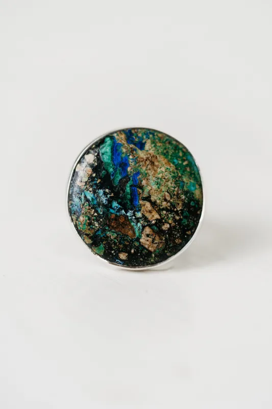 Ontario Ring | Morenci Azurite made by Goldie Lew