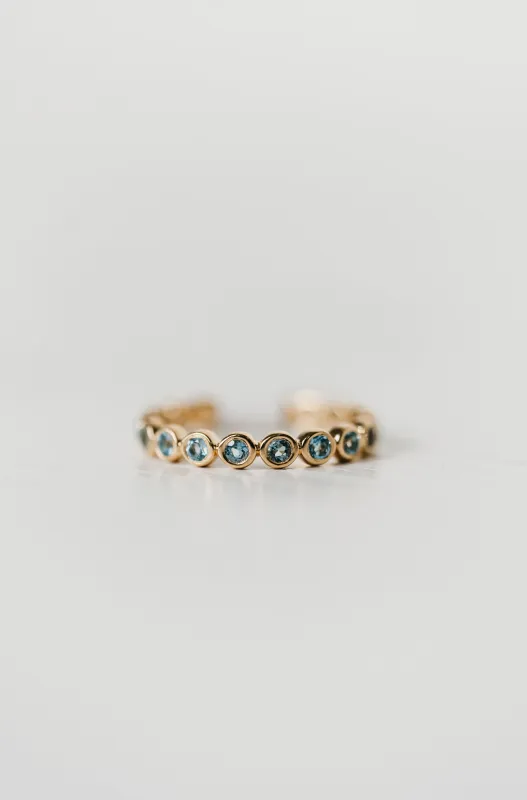 Waterfall Ring | Blue Topaz made by Goldie Lew
