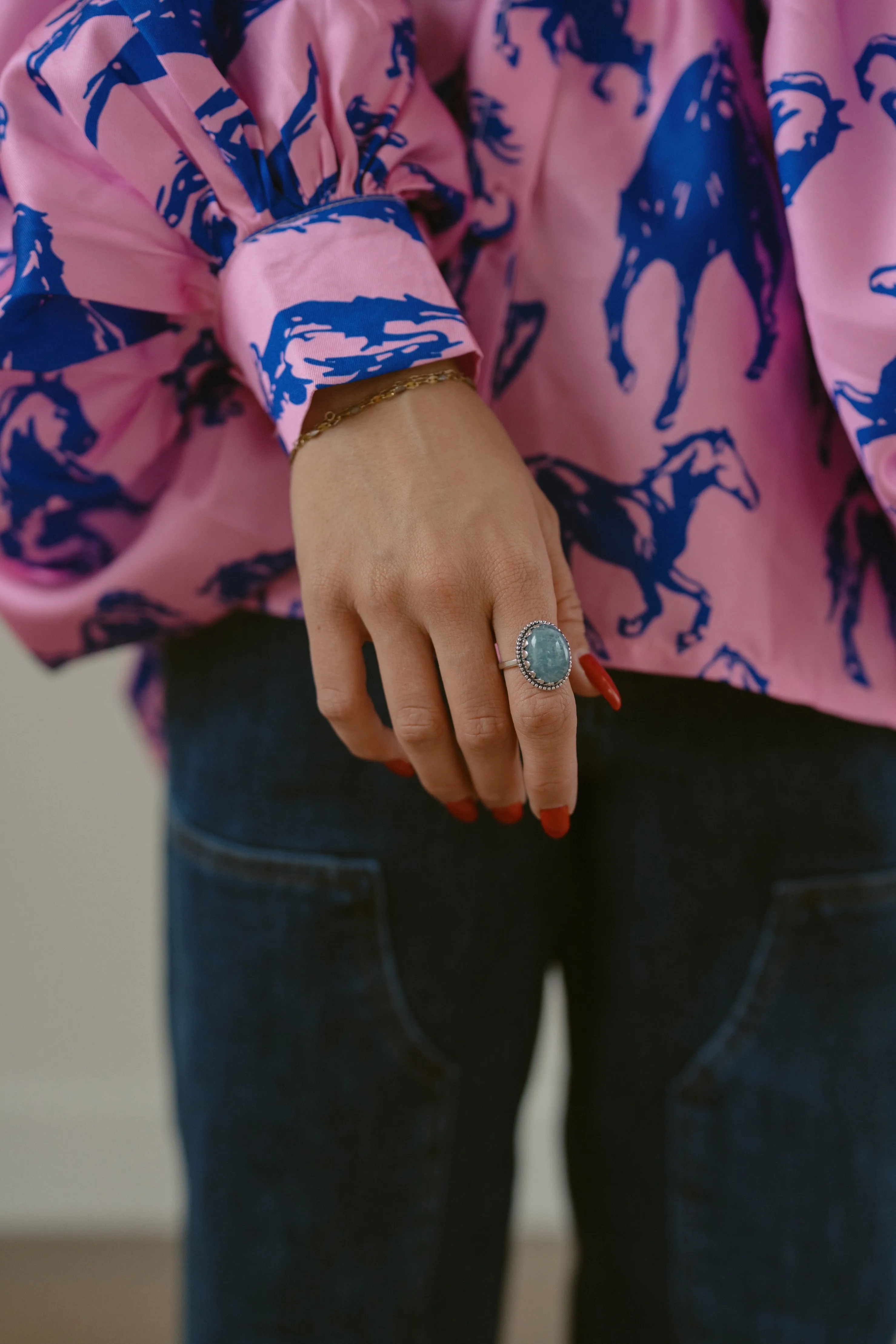 Pacific Ring | Aquamarine sold by Goldie Lew product image thumbnail 2