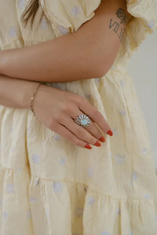 Begonia Ring | Larimar made by Goldie Lew