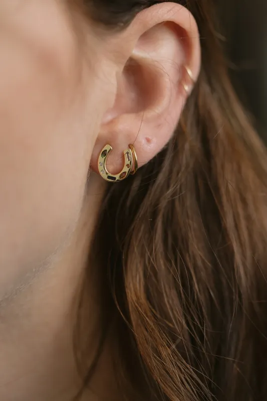 Addi Horseshoe Studs made by Goldie Lew
