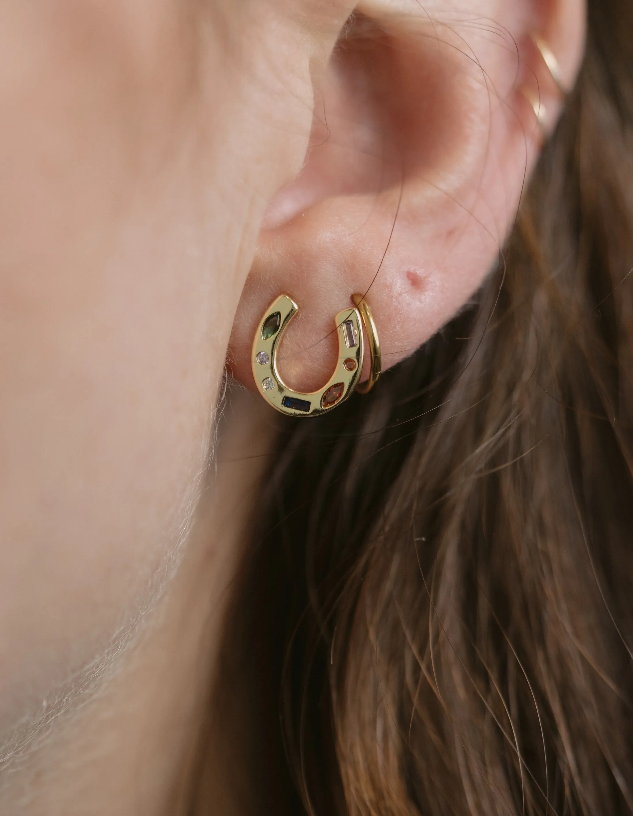 Addi Horseshoe Studs sold by Goldie Lew product image thumbnail 2