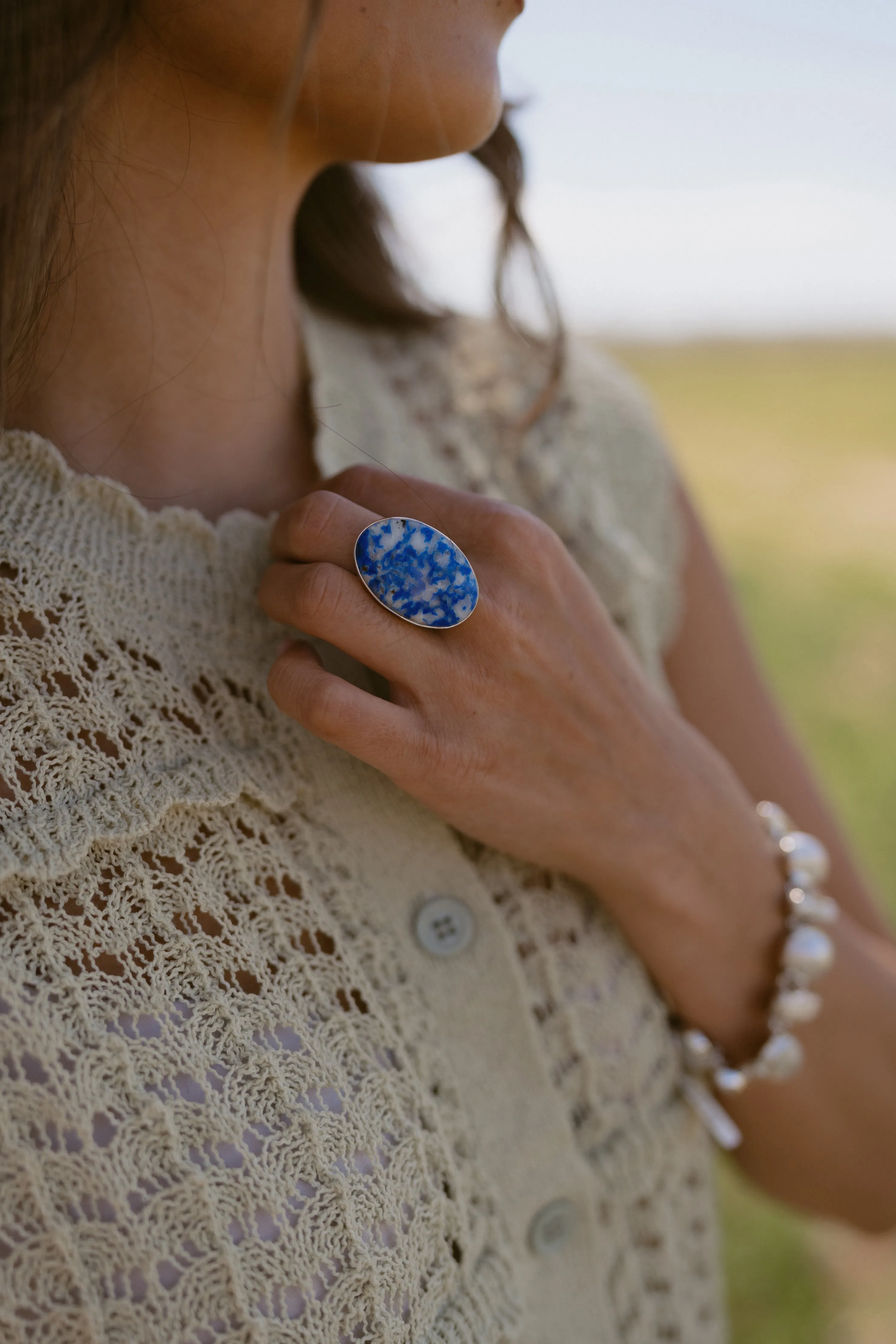 Jefferson Ring | Lapis sold by Goldie Lew product image thumbnail 2