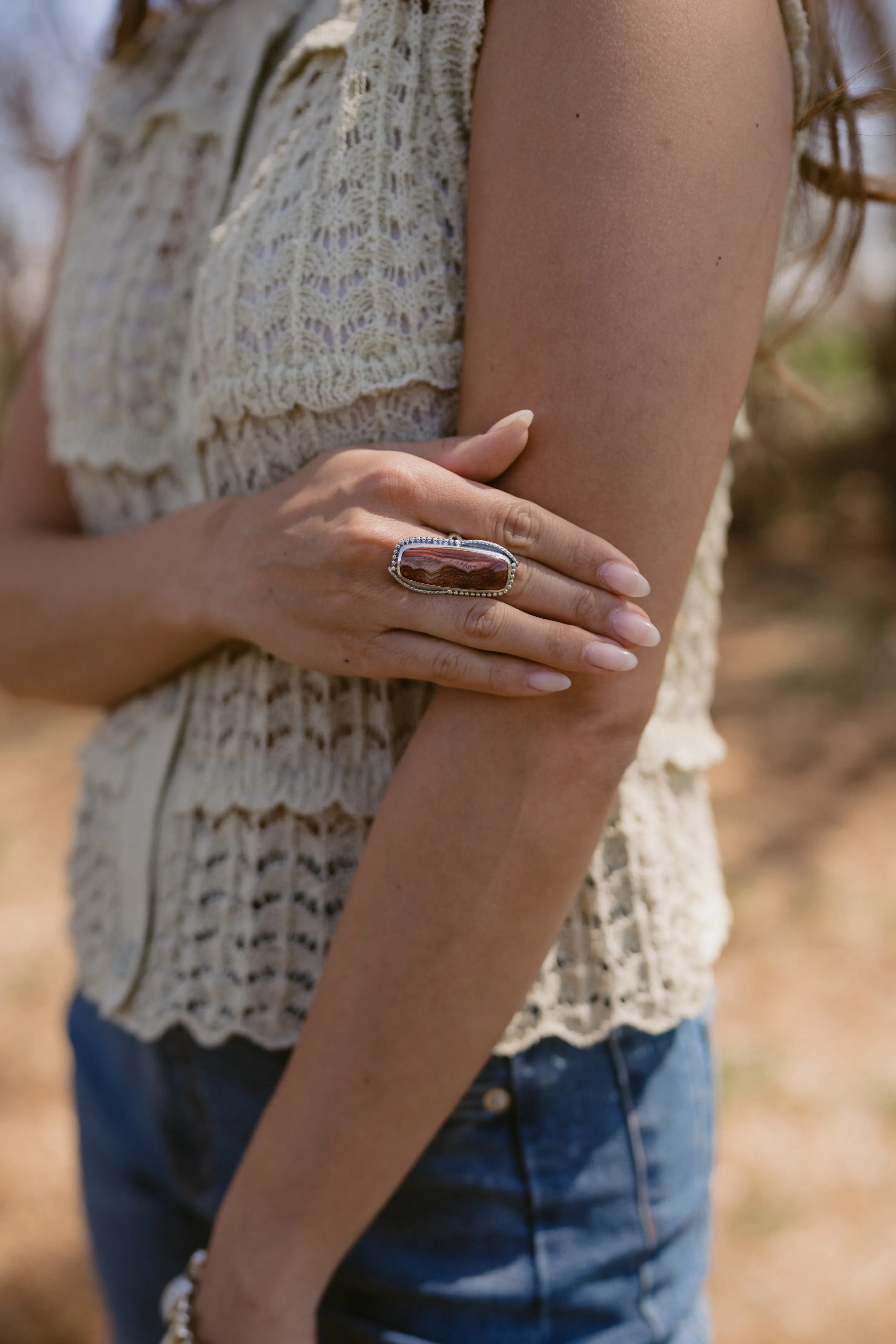 Bambi Ring | Crazy Lace Agate sold by Goldie Lew product image thumbnail 2
