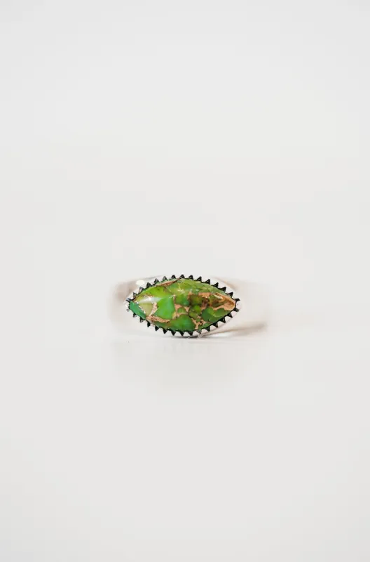 Aveline Ring | Green Copper Turquoise made by Goldie Lew