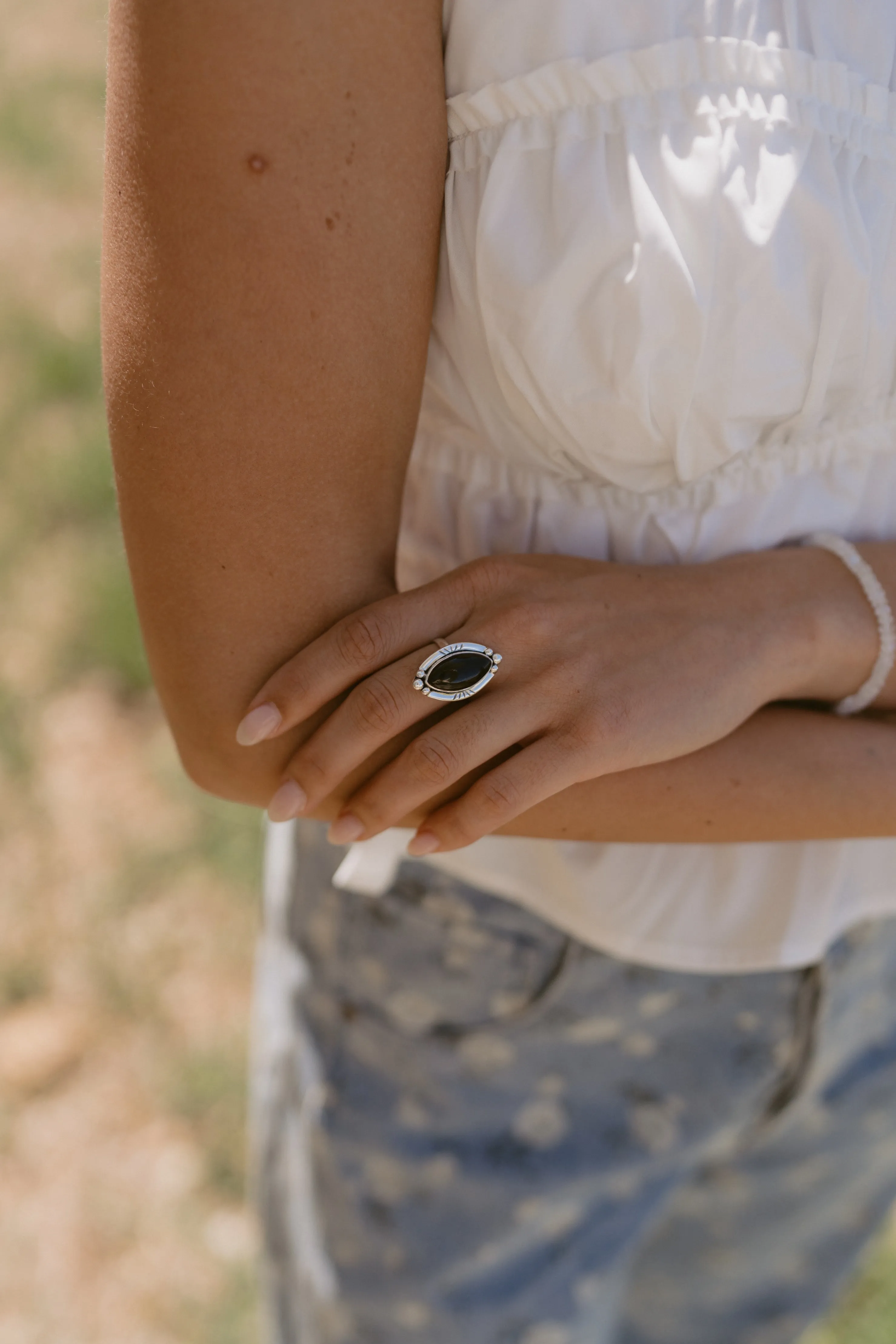 Cassandra Ring | Black Onyx sold by Goldie Lew product image thumbnail 2