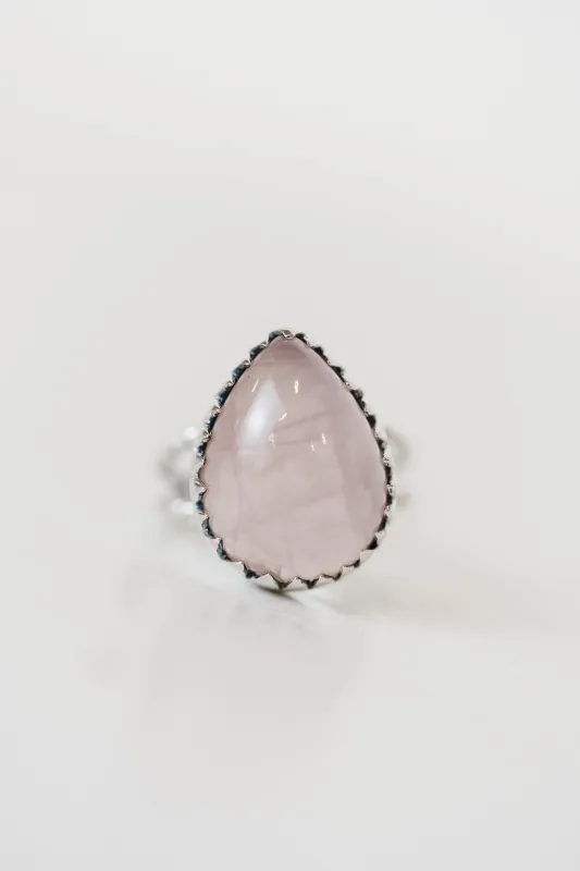Tula Ring | Rose Quartz made by Goldie Lew