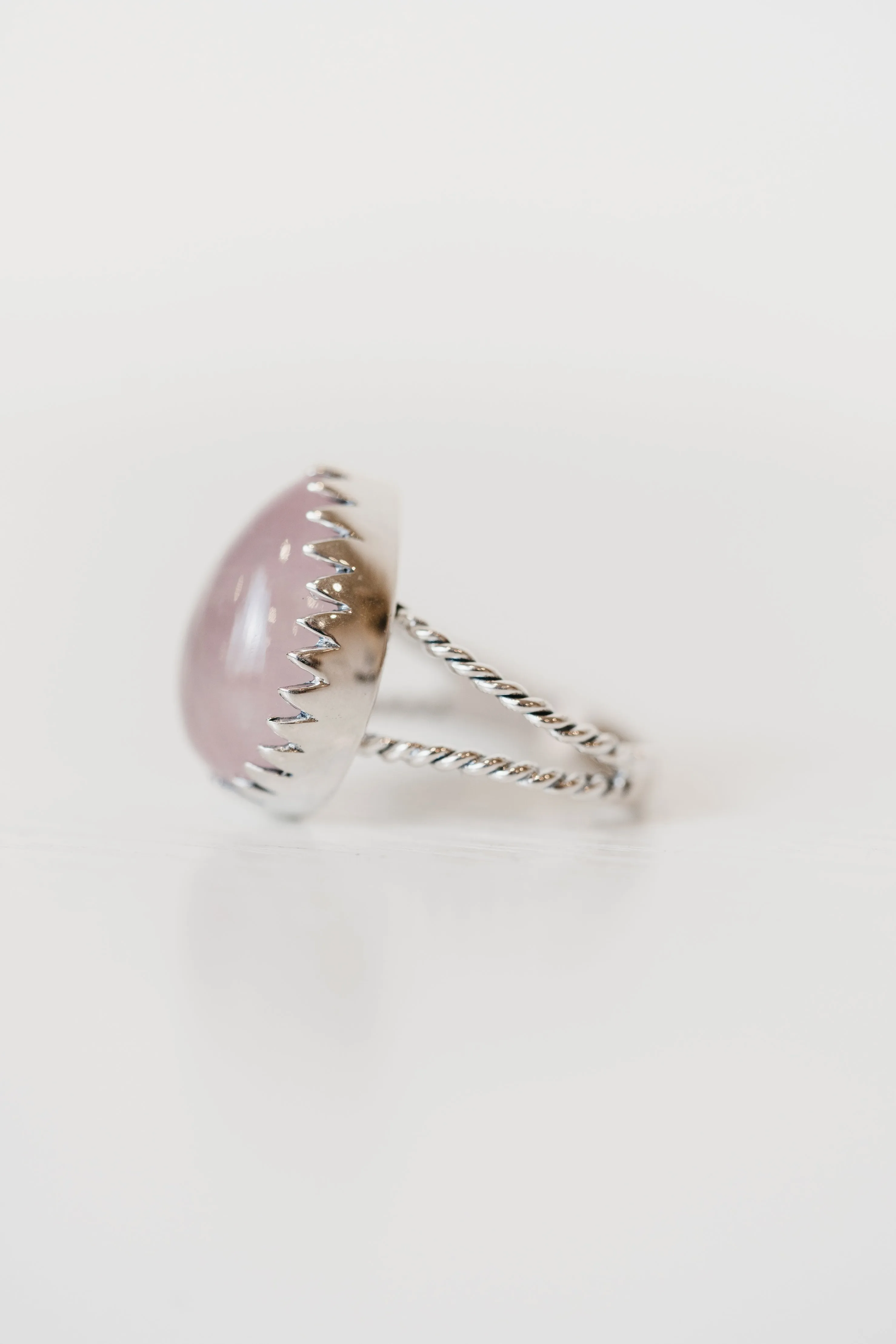Tula Ring | Rose Quartz sold by Goldie Lew product image thumbnail 3
