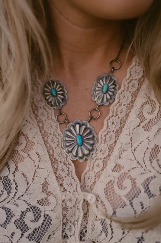 Small Concho Necklace made by Goldie Lew