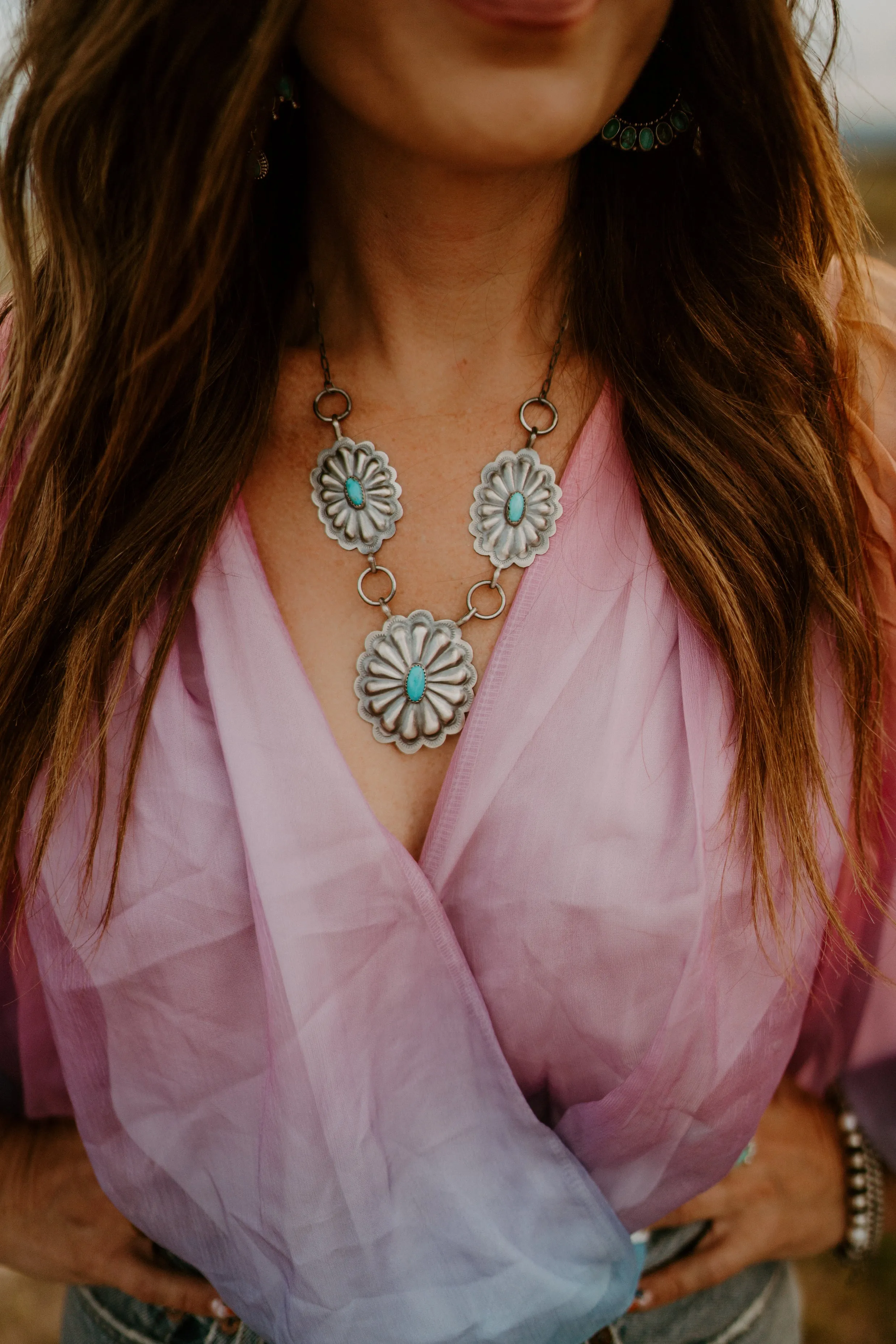 Small Concho Necklace sold by Goldie Lew product image thumbnail 4
