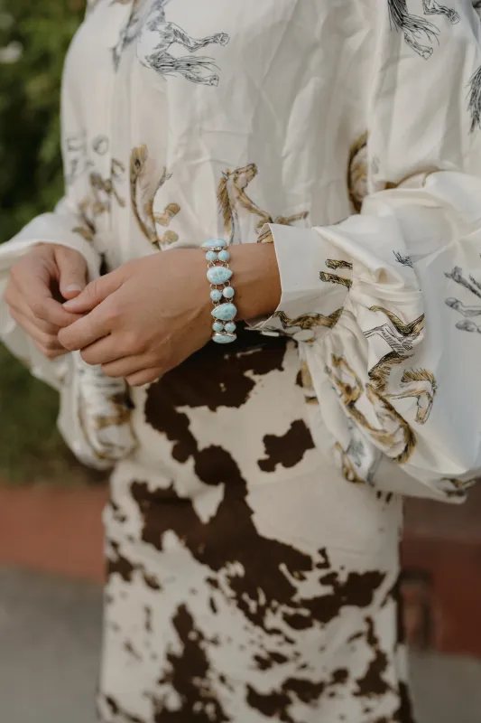 Jossie Bracelet | Larimar made by Goldie Lew
