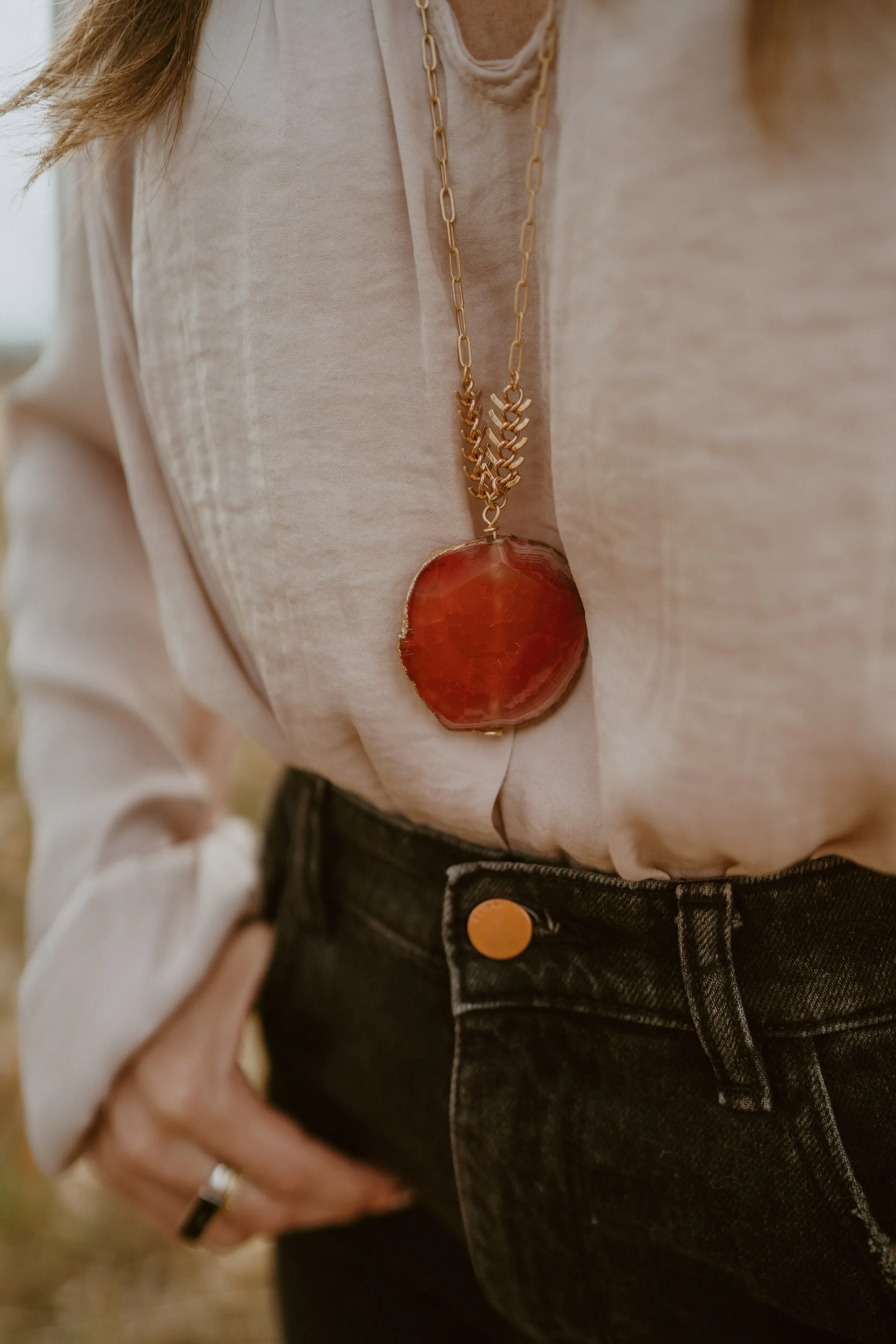 Pink Lady Necklace sold by Goldie Lew product image thumbnail 3