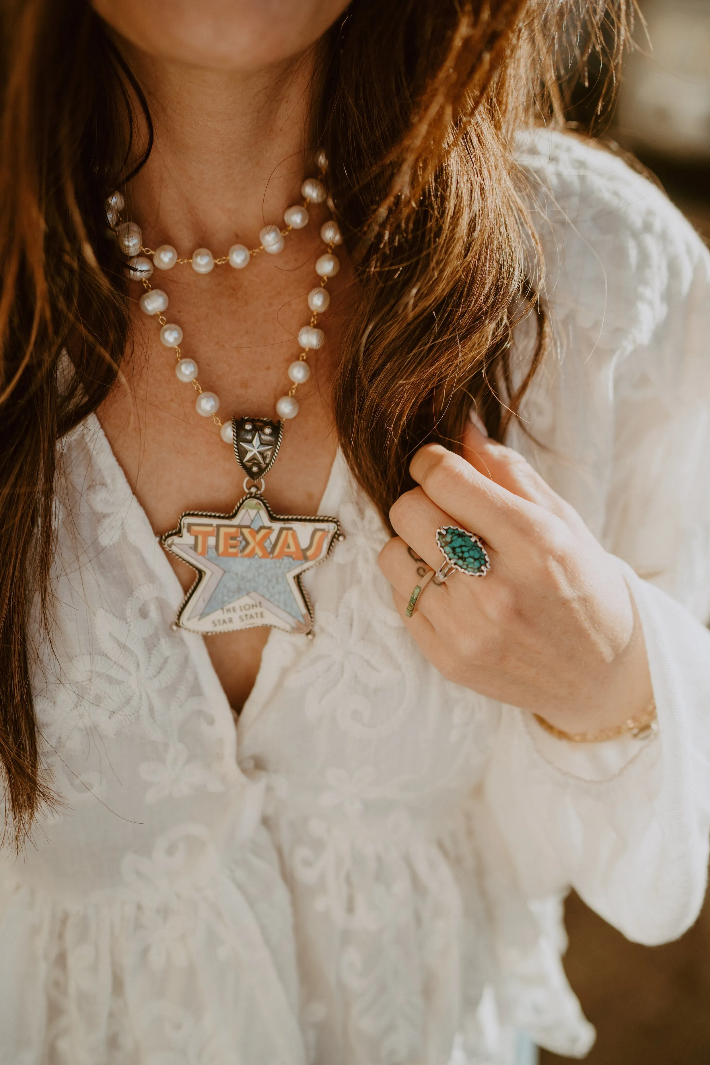 Bridget Ring | Tibetan Turquoise sold by Goldie Lew product image thumbnail 3