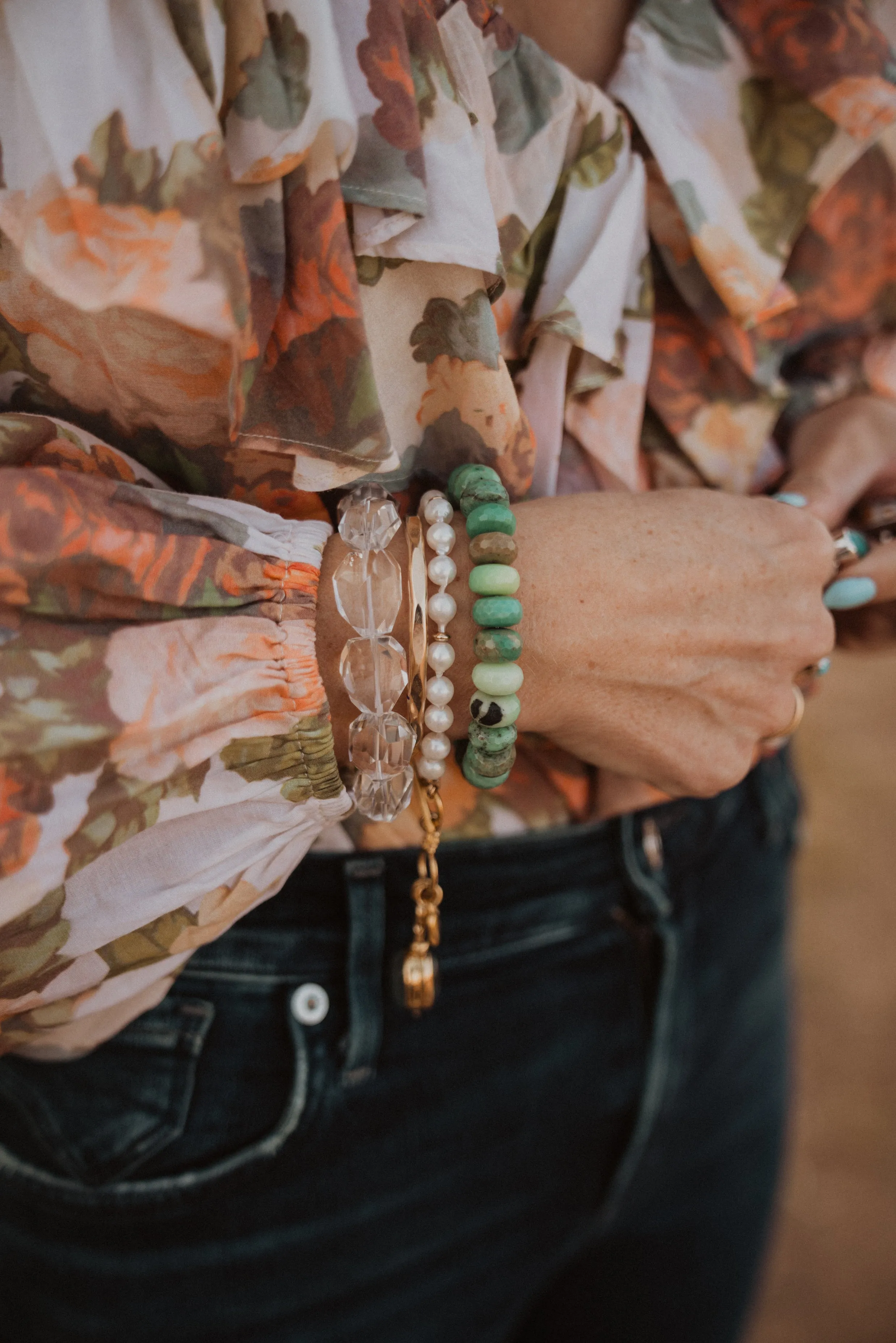 Green Chrysoprase Bracelet sold by Goldie Lew product image thumbnail 3