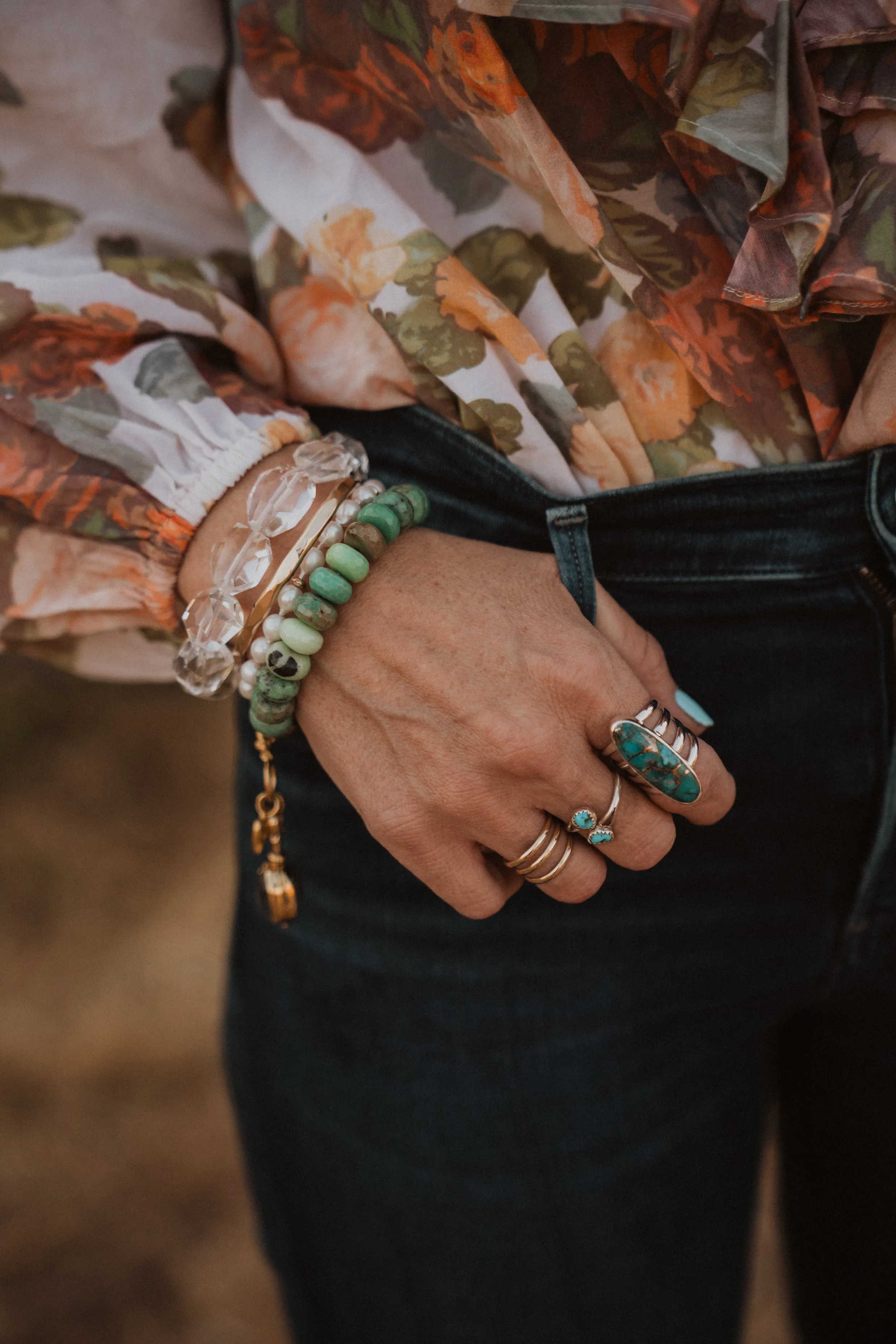 Green Chrysoprase Bracelet sold by Goldie Lew product image thumbnail 2