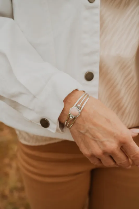 Huckle Cuff | Pink Opal sold by Goldie Lew