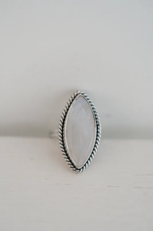 Isadora Ring | Rainbow Moonstone - FINAL SALE sold by Goldie Lew