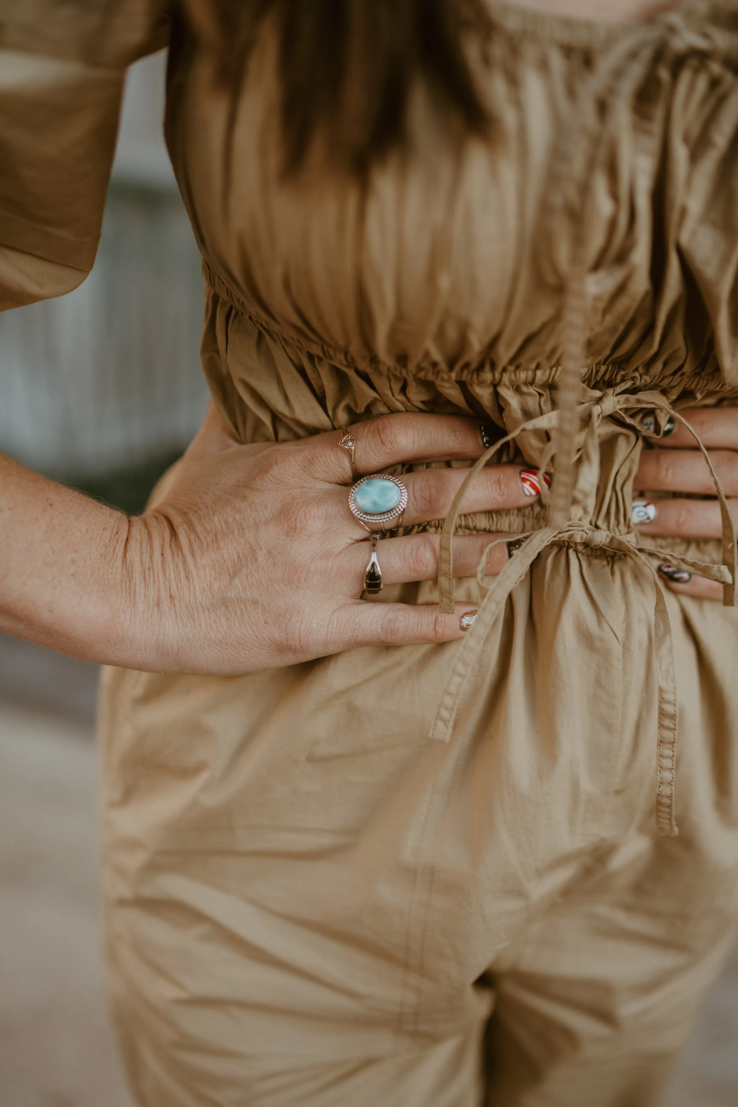 Trish Ring | Larimar sold by Goldie Lew product image thumbnail 3