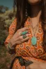 Curtis Ring | Carved Turquoise sold by Goldie Lew