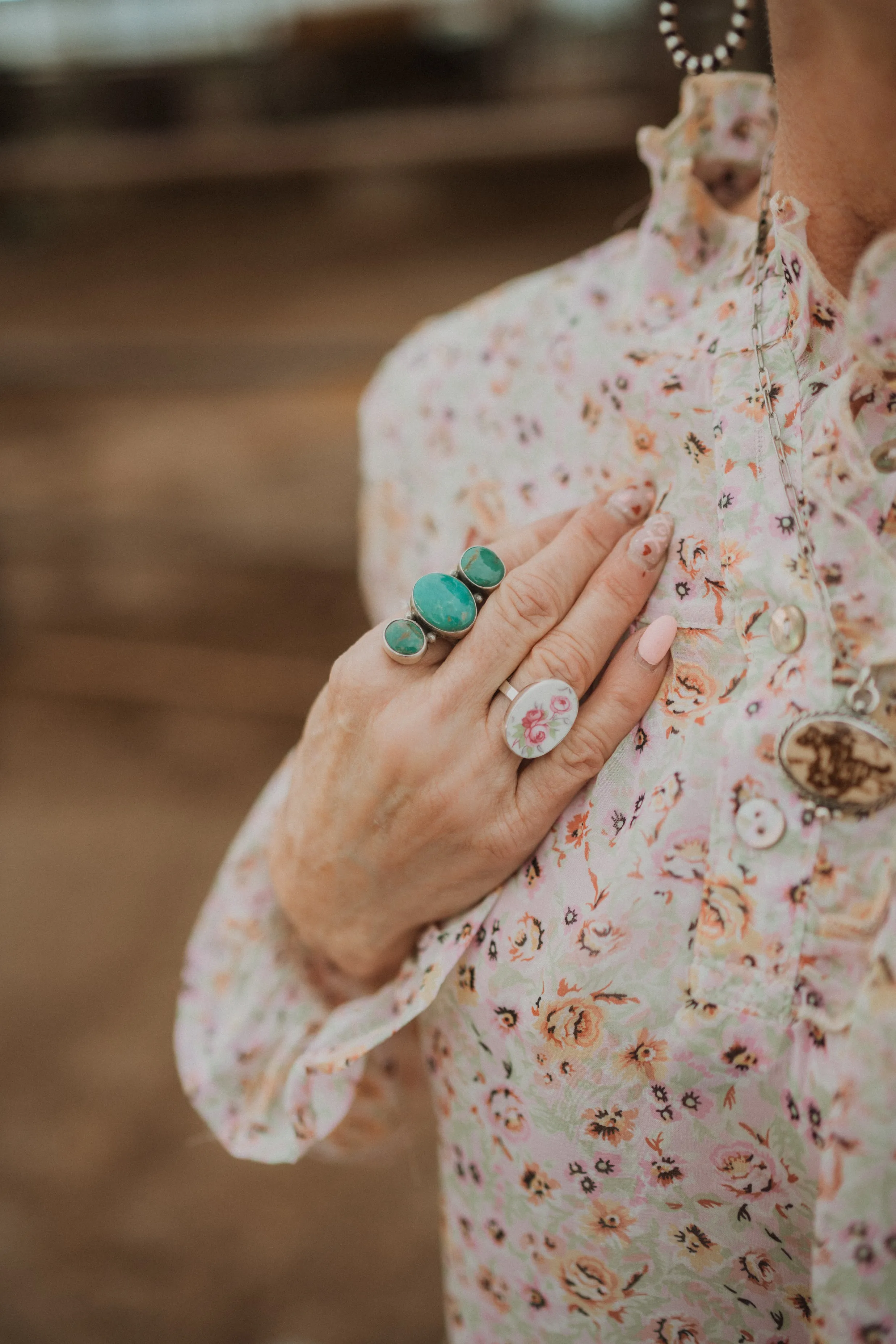 Emerson Ring | Turquoise - FINAL SALE sold by Goldie Lew product image thumbnail 4