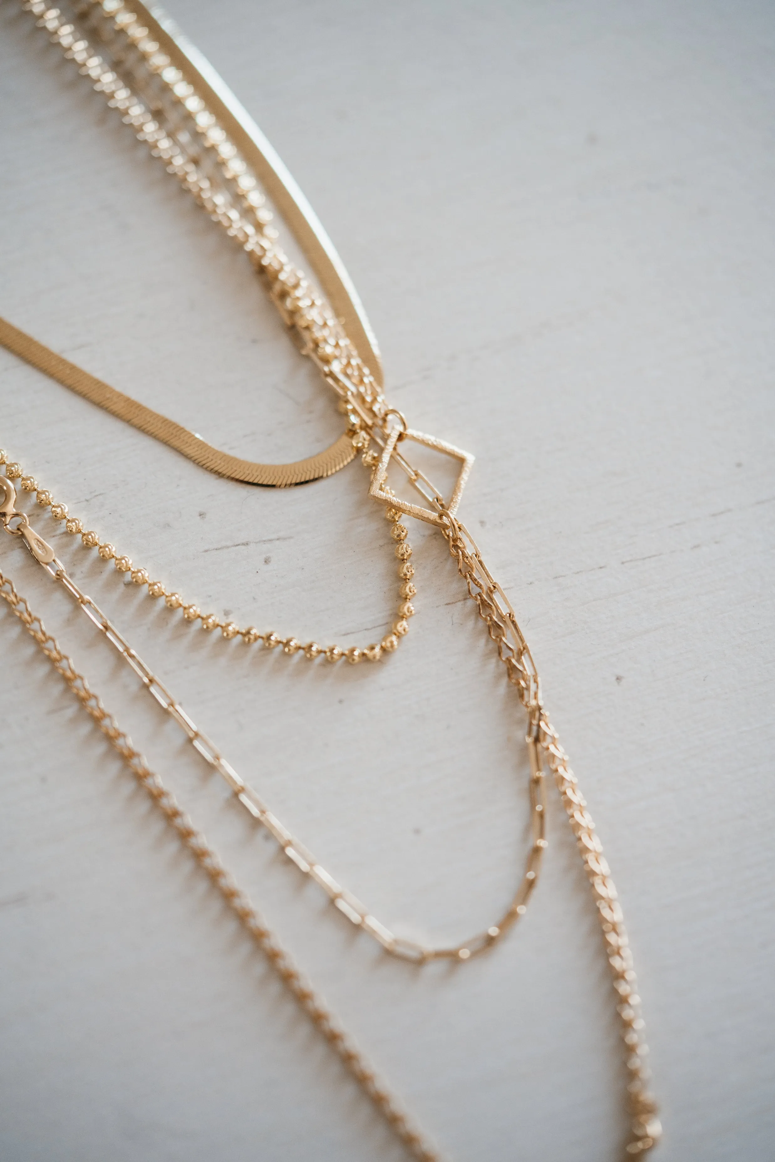 Gold Necklace Set #14 sold by Goldie Lew product image thumbnail 3