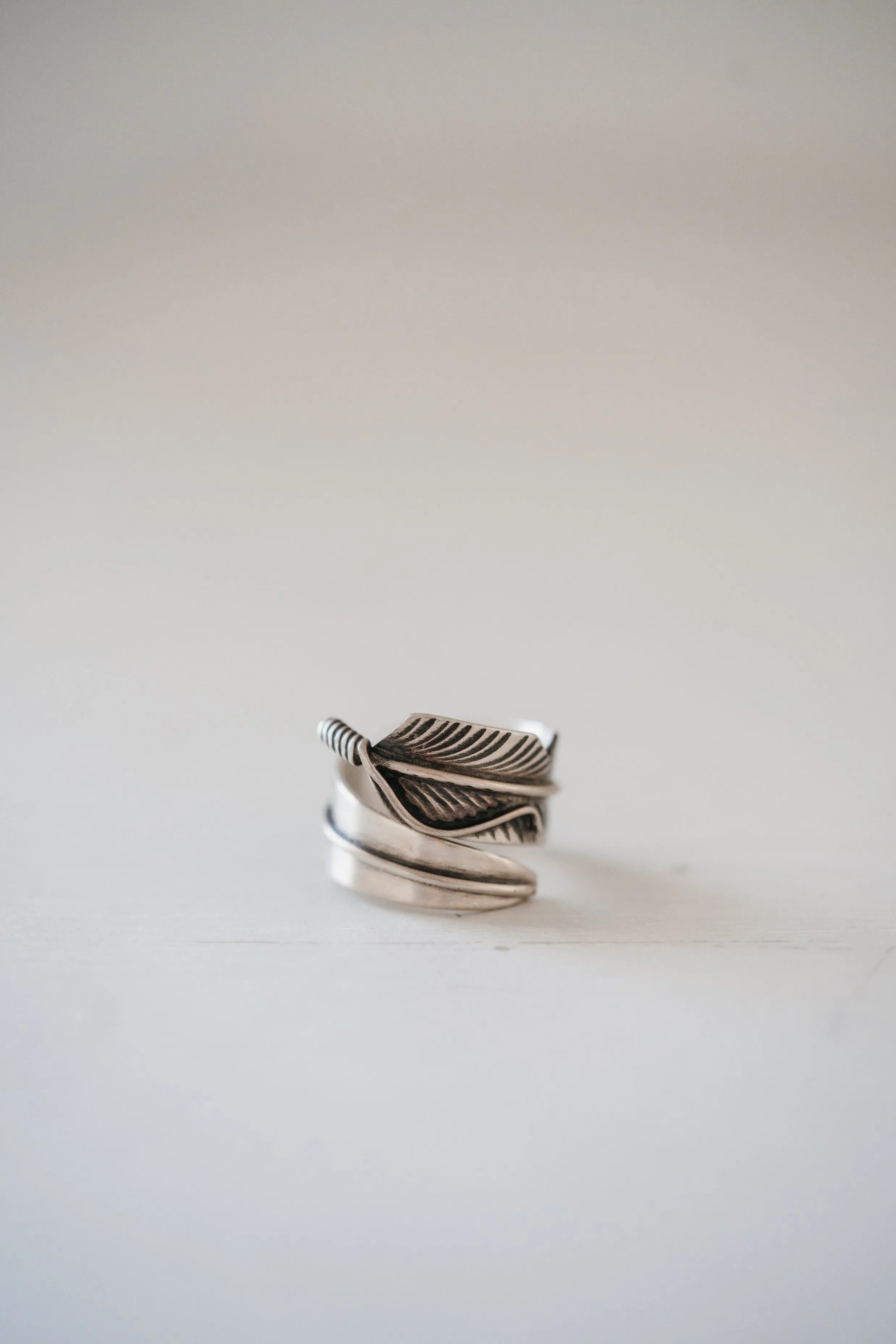 Silver Feather Ring - FINAL SALE sold by Goldie Lew