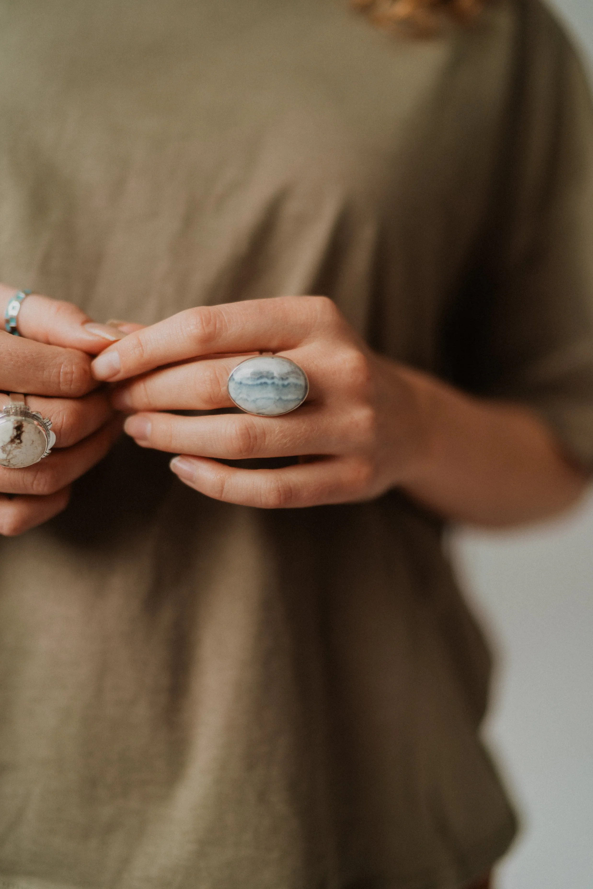 Sienna Ring | Blue Scheelite sold by Goldie Lew product image thumbnail 2