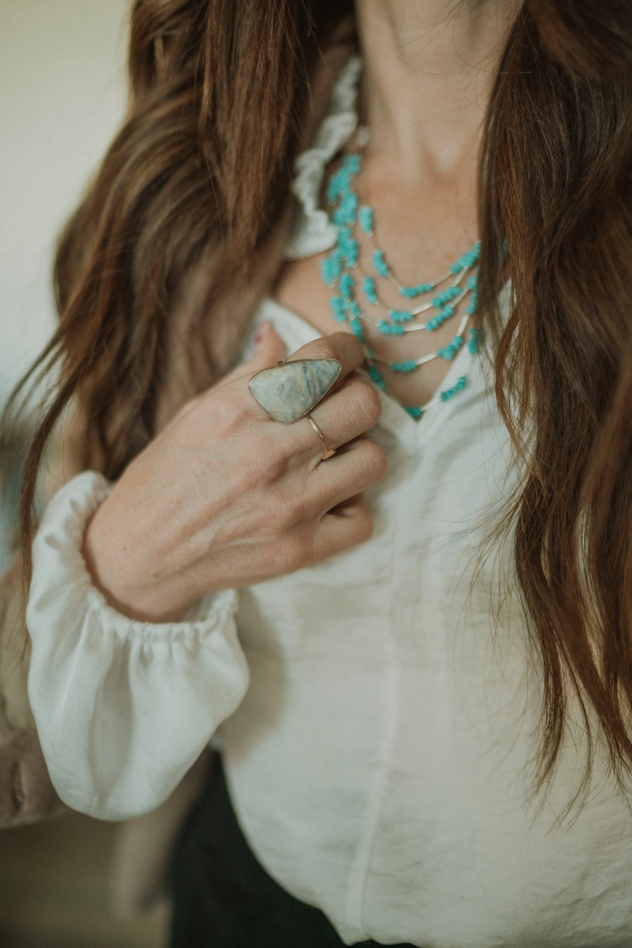 Sienna Ring | Blue Scheelite sold by Goldie Lew product image thumbnail 4