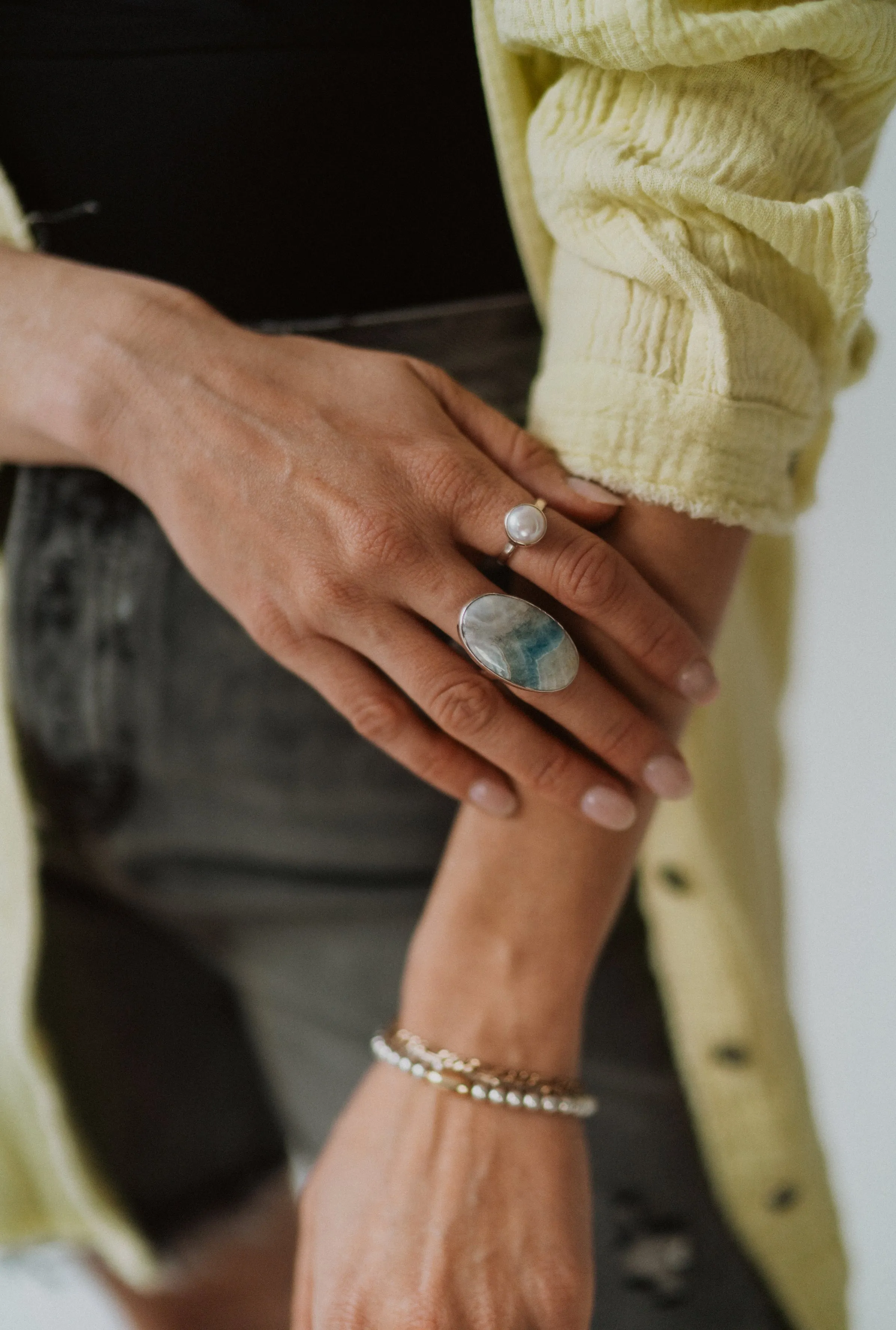 Sienna Ring | Blue Scheelite sold by Goldie Lew product image thumbnail 3