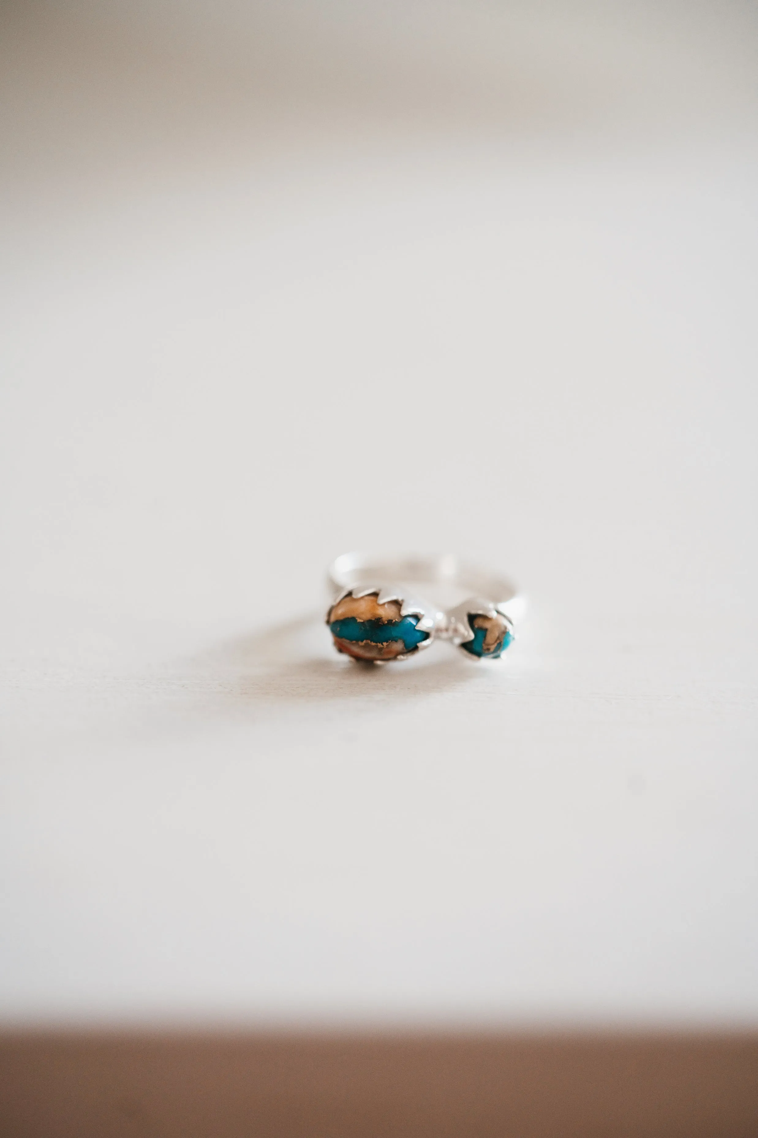 Bradlee Ring | Spiny Oyster Turquoise sold by Goldie Lew
