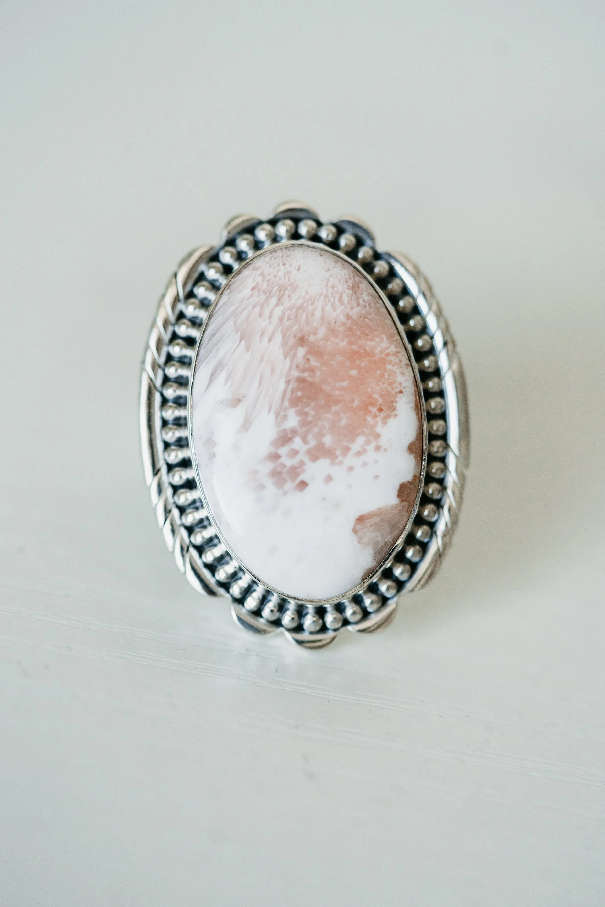 Bristol Ring | Pink Scolecite sold by Goldie Lew product image thumbnail 2
