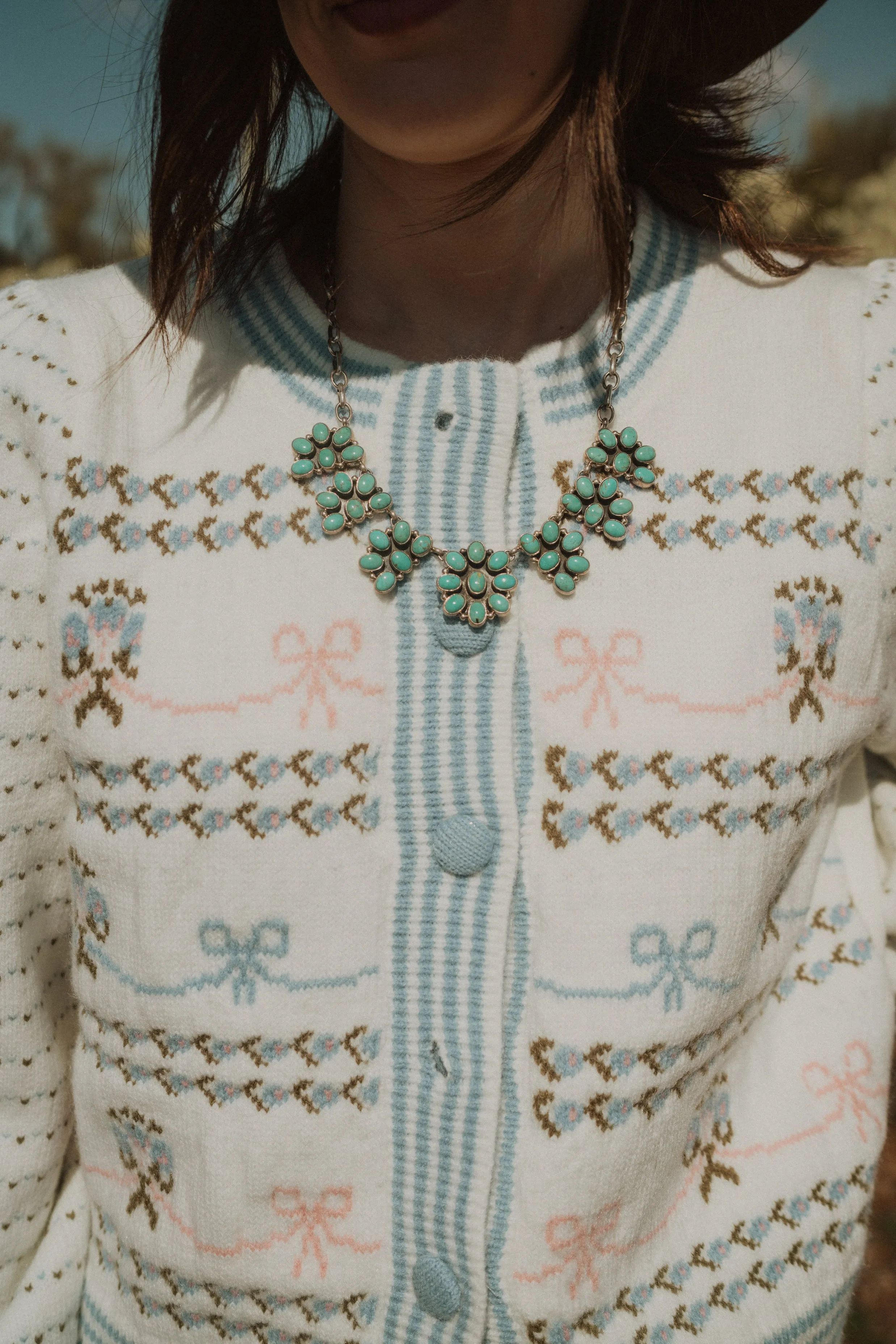 Tyann Necklace | Turquoise sold by Goldie Lew product image thumbnail 3