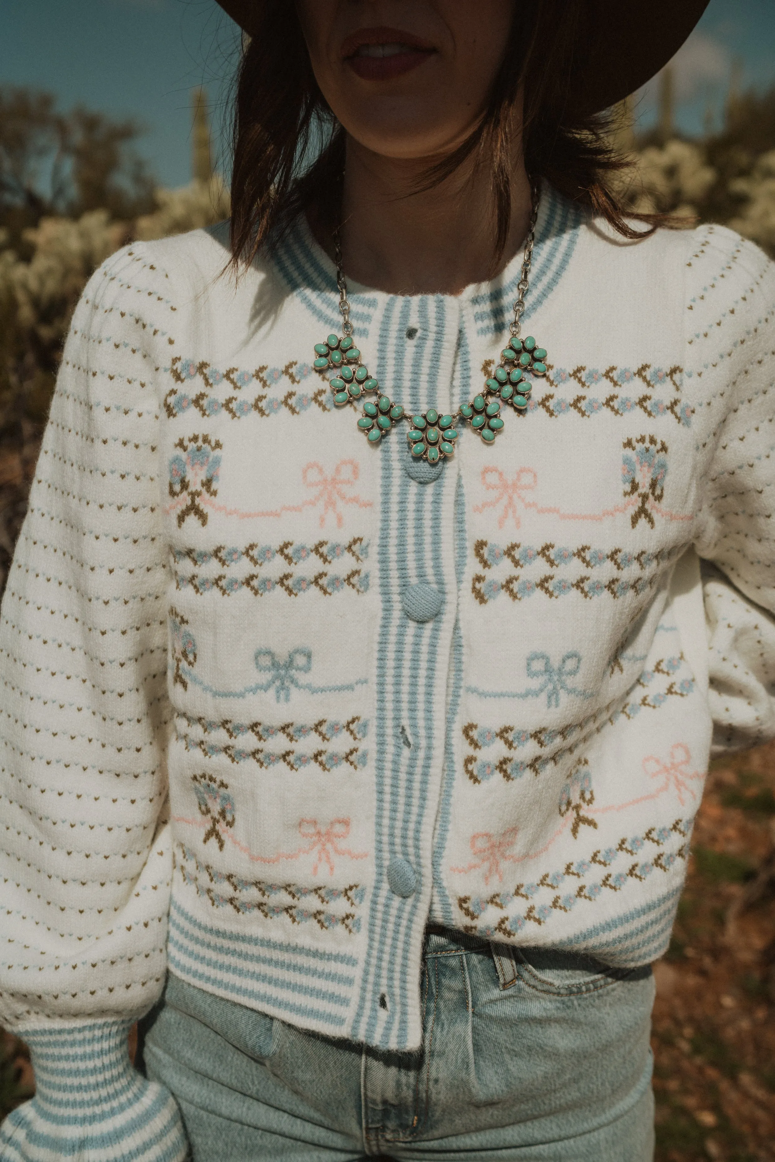 Tyann Necklace | Turquoise sold by Goldie Lew product image thumbnail 2