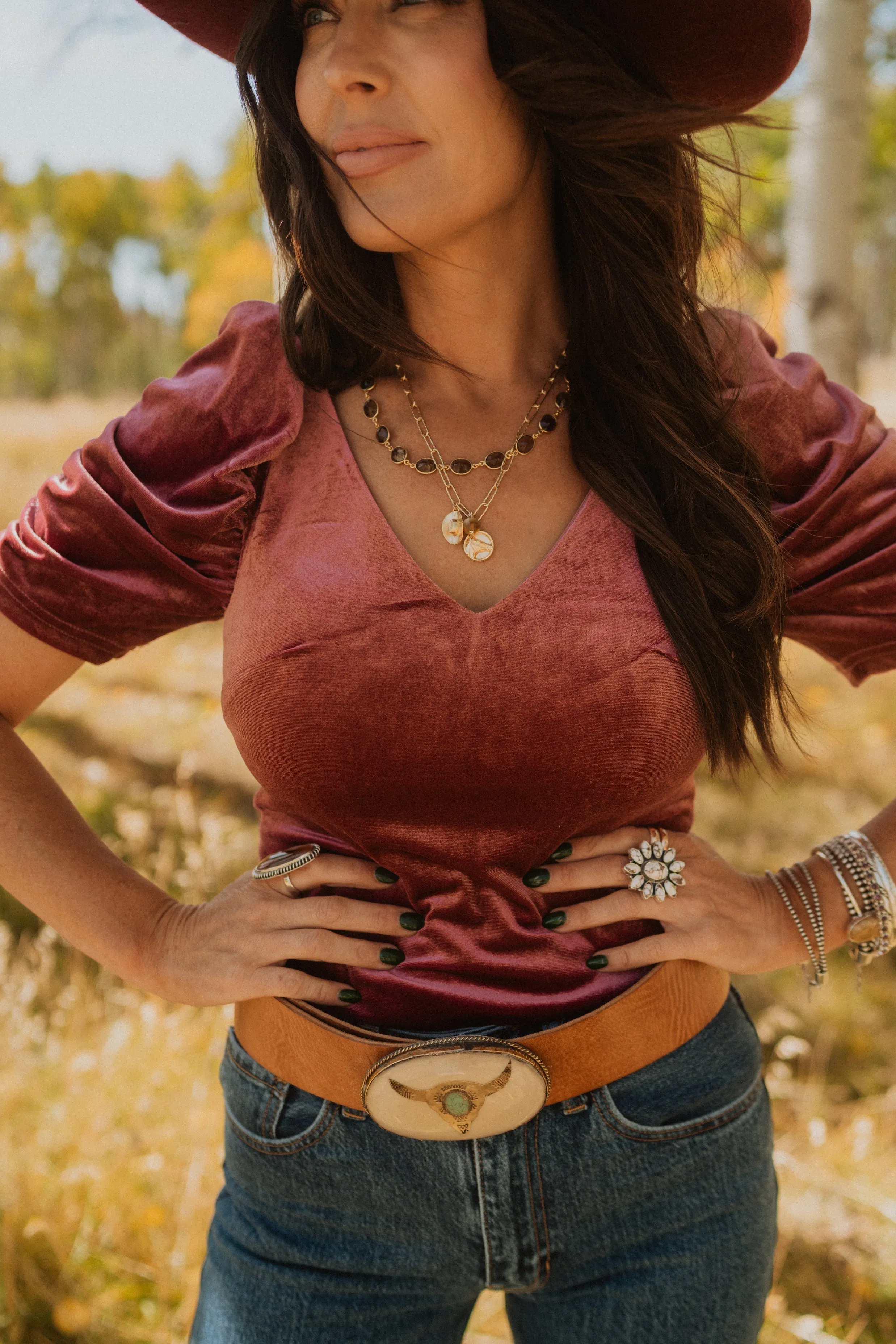 Western Hearts Charm Necklace sold by Goldie Lew product image thumbnail 4