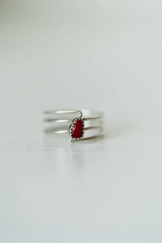 Rosie Line Ring | Coral - FINAL SALE sold by Goldie Lew