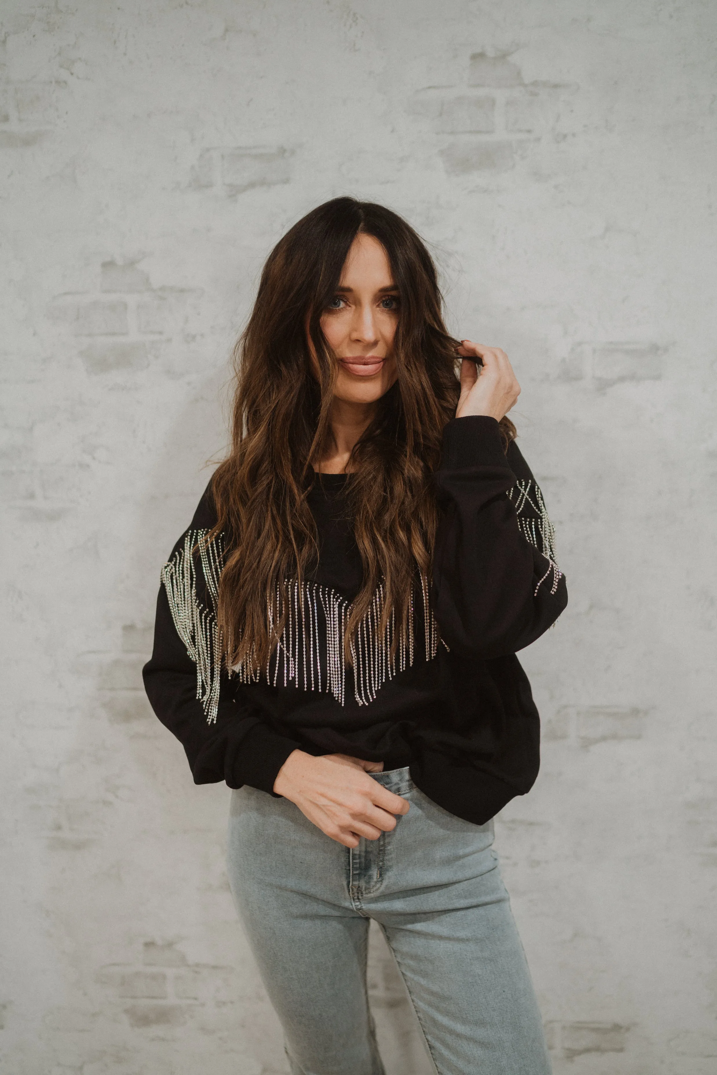 Vero Fringe Pullover sold by Goldie Lew