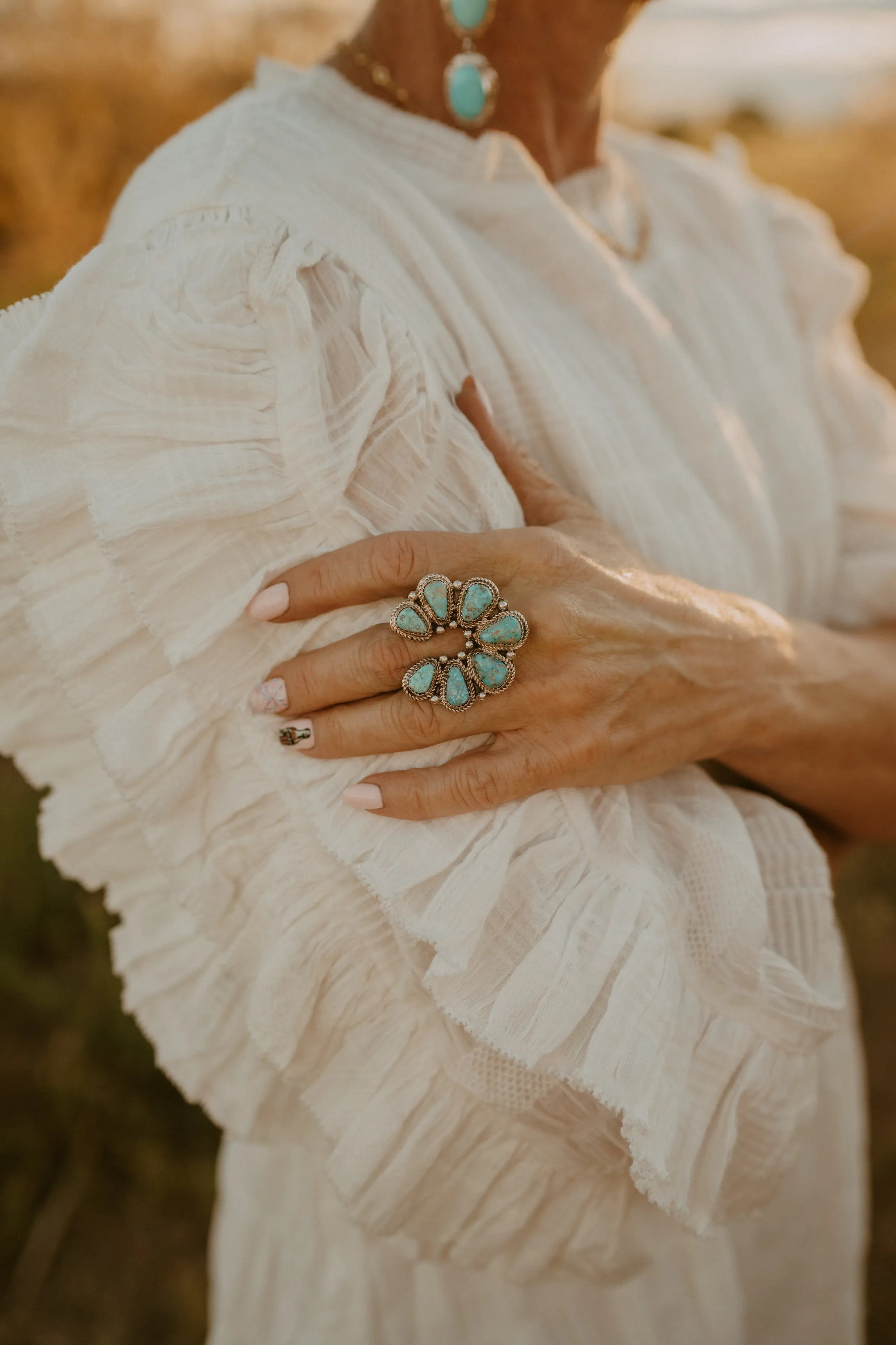 Hannah Ring | Turquoise sold by Goldie Lew product image thumbnail 3