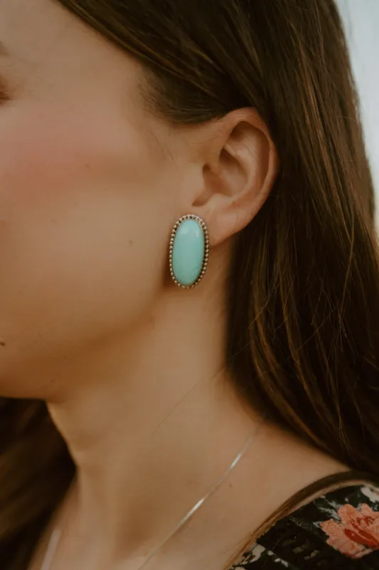 Maxi Earrings | Turquoise sold by Goldie Lew