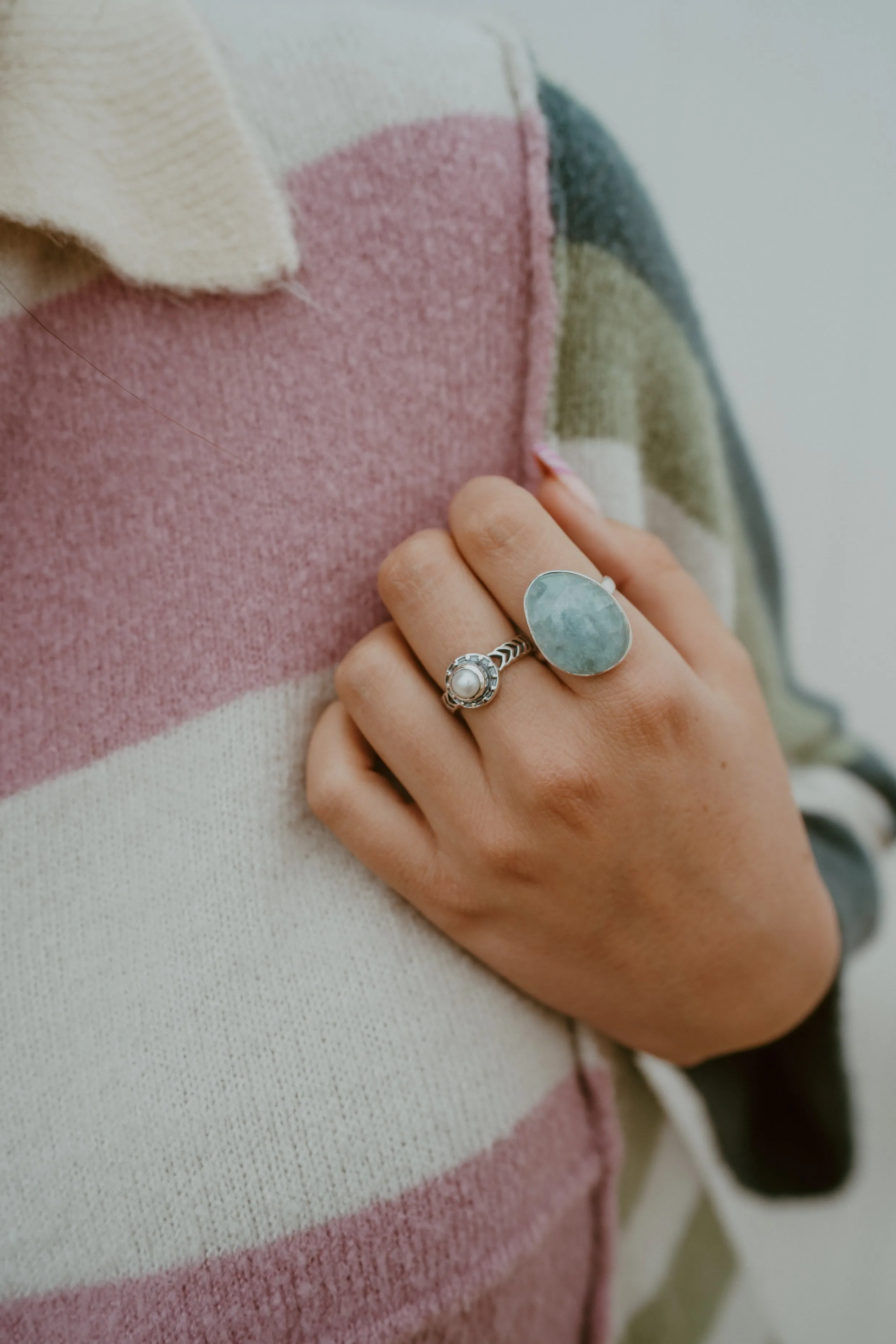 Amy Ring | Pearl sold by Goldie Lew product image thumbnail 3