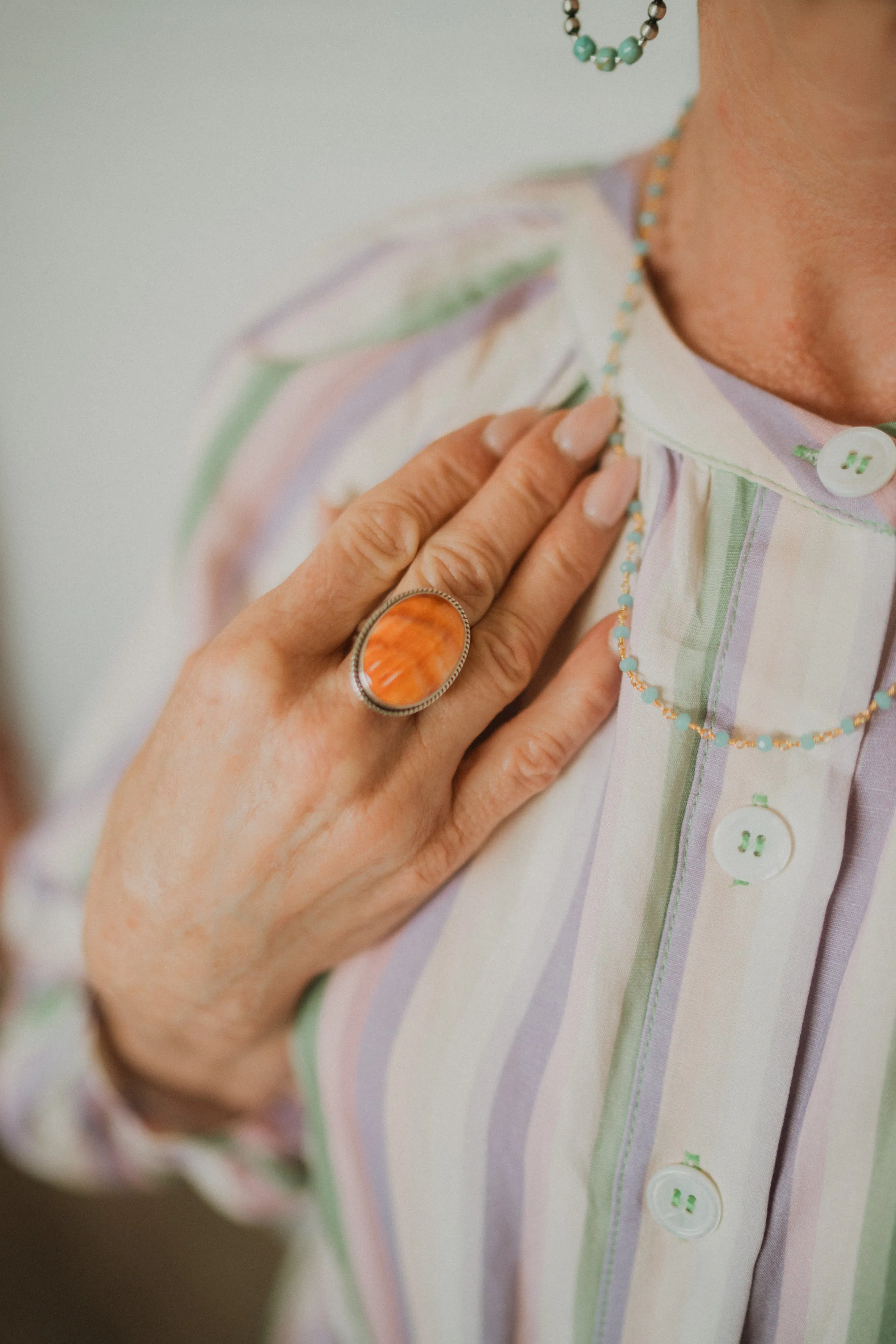Judy Ring | Spiny Oyster Orange sold by Goldie Lew product image thumbnail 3
