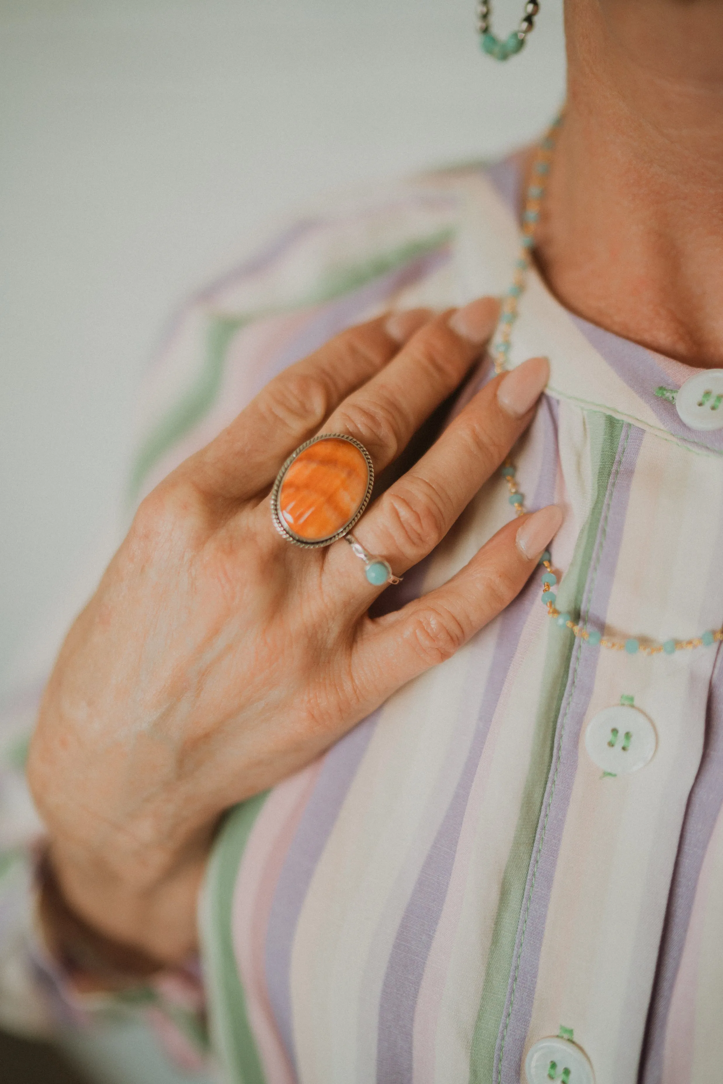 Judy Ring | Spiny Oyster Orange sold by Goldie Lew product image thumbnail 2