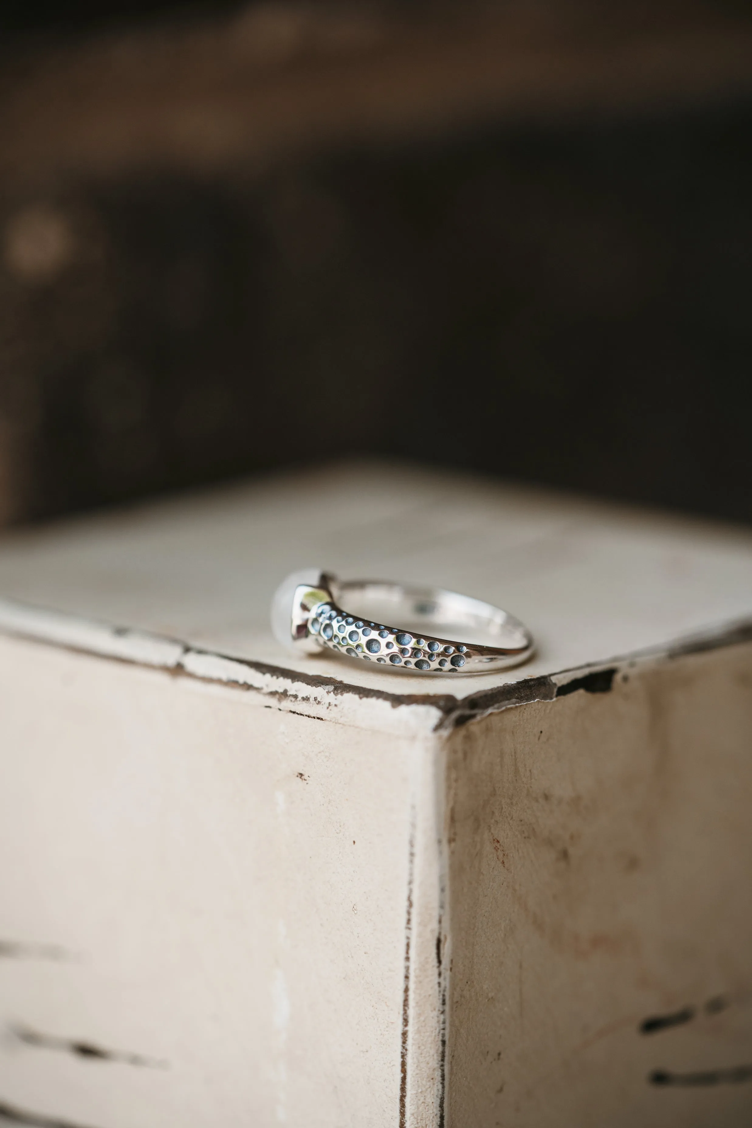 Jude Ring | Rainbow Moonstone - FINAL SALE sold by Goldie Lew product image thumbnail 3