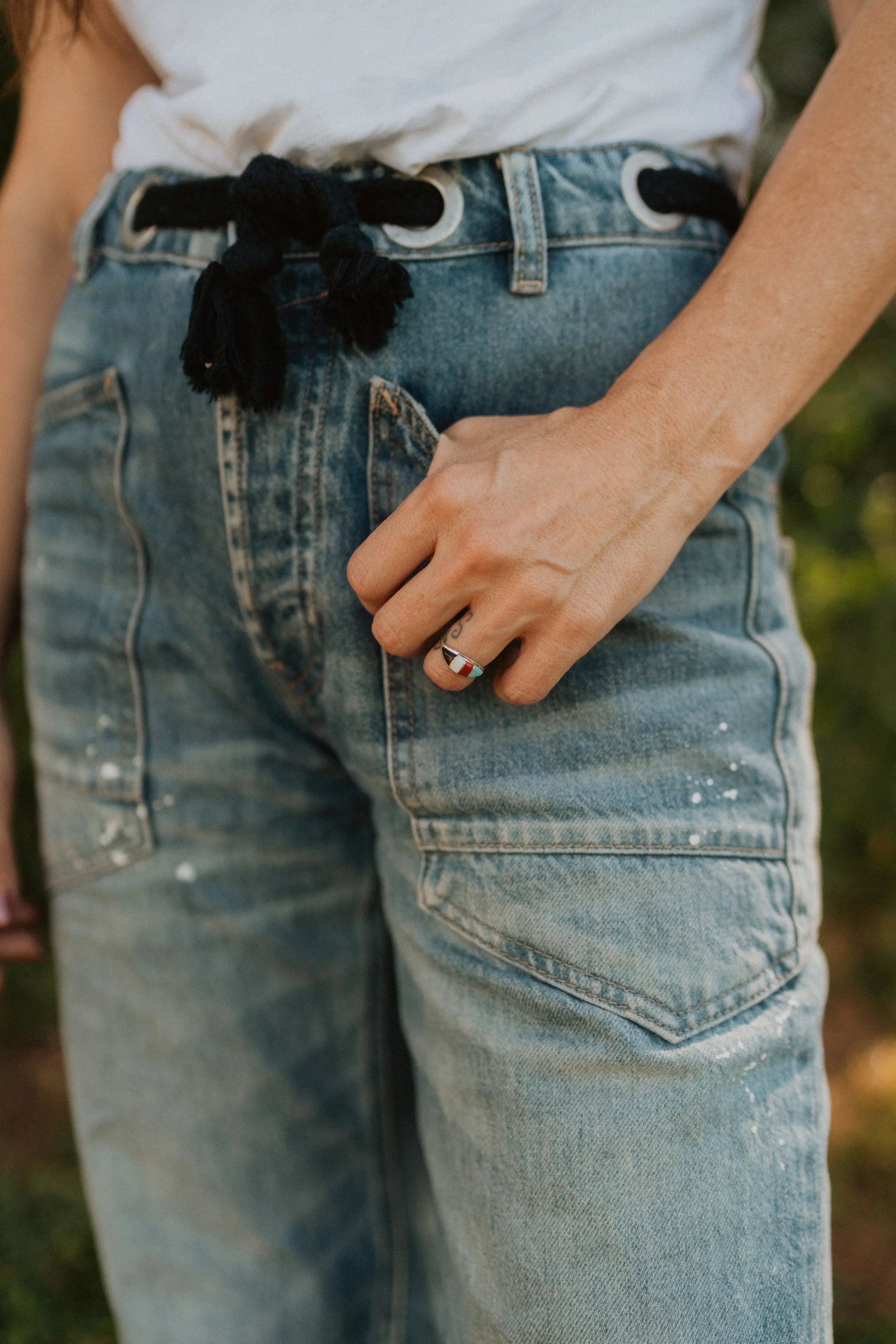 Mini Vertical Shield Ring | Multicolor sold by Goldie Lew product image thumbnail 2