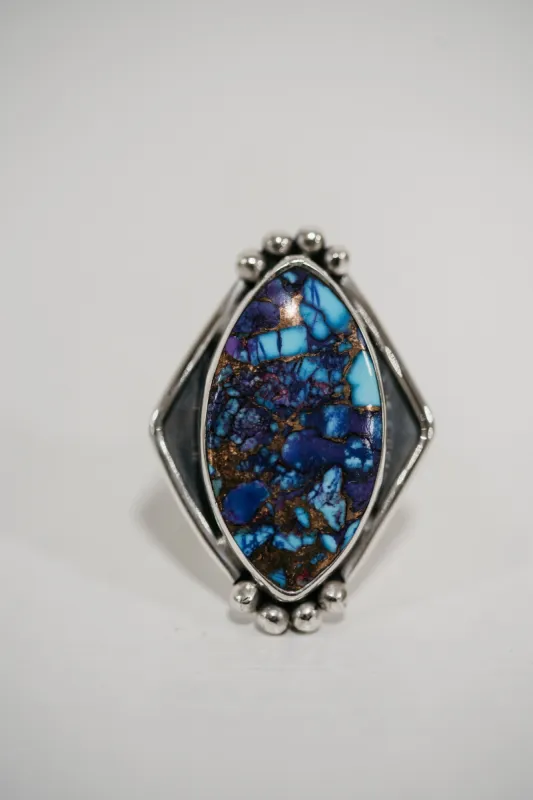 Jenni Kait Ring | Purple Turquoise sold by Goldie Lew