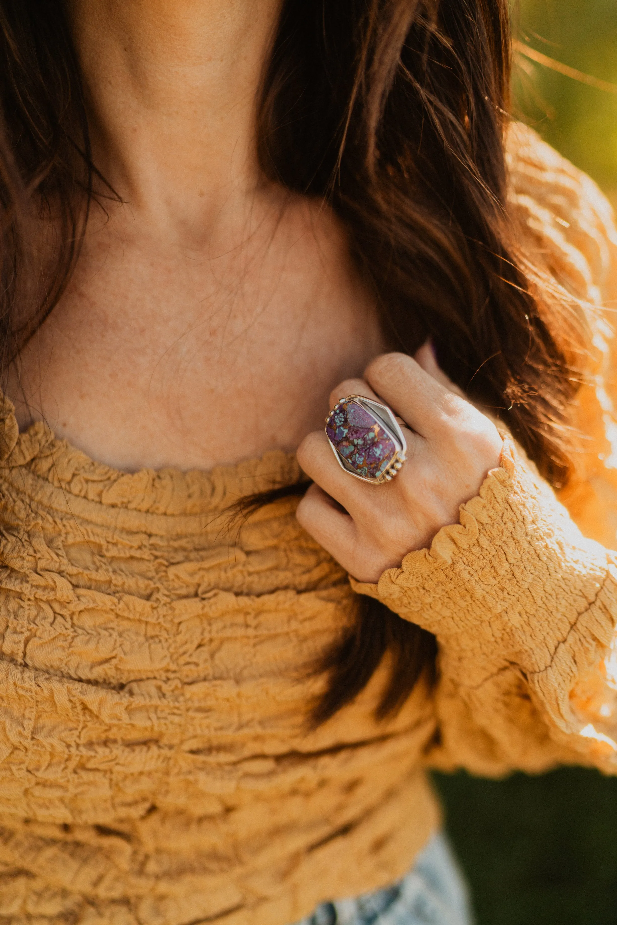 Jenni Kait Ring | Purple Turquoise sold by Goldie Lew product image thumbnail 2