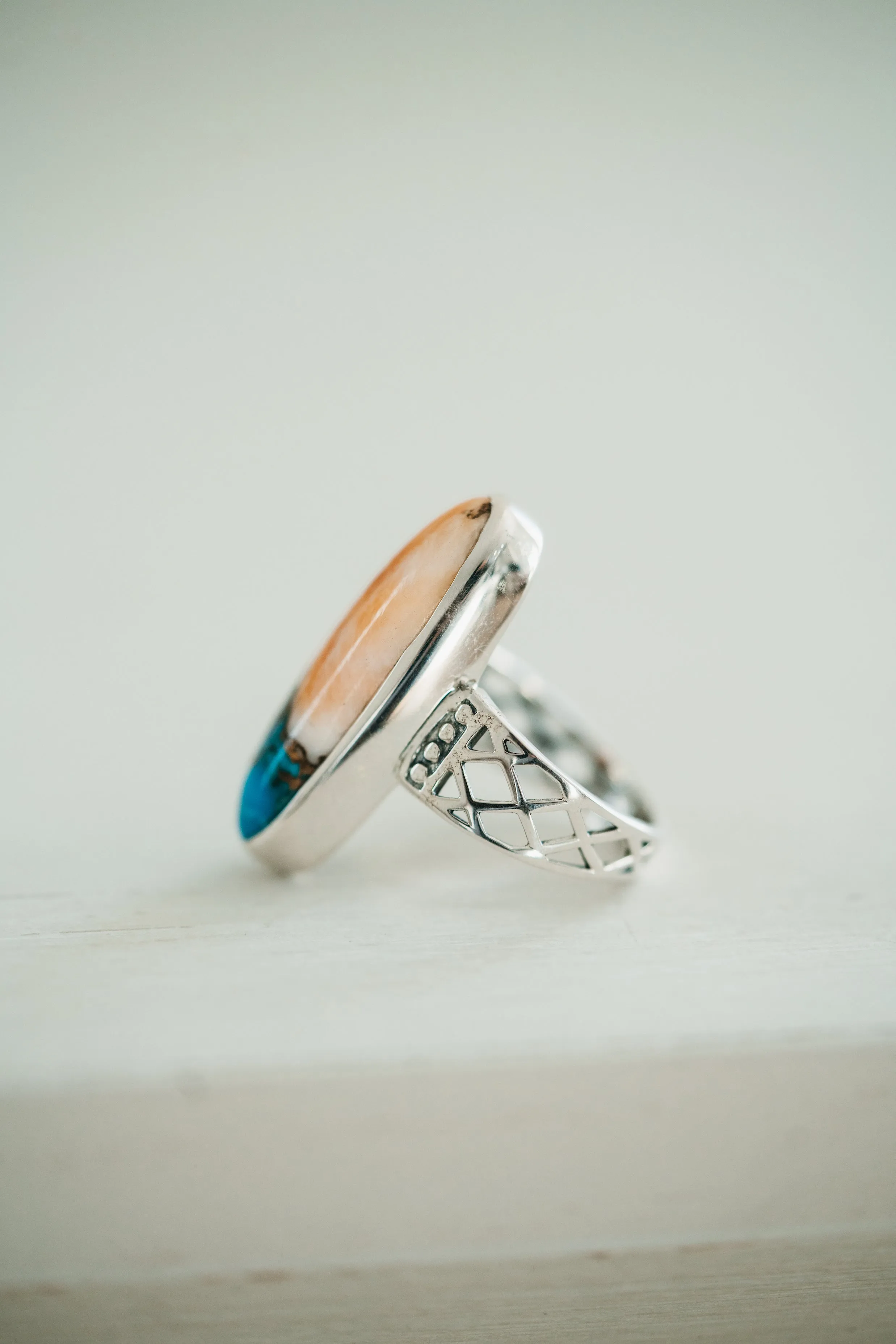 Lessie Ring | Spiny Turquoise sold by Goldie Lew product image thumbnail 2