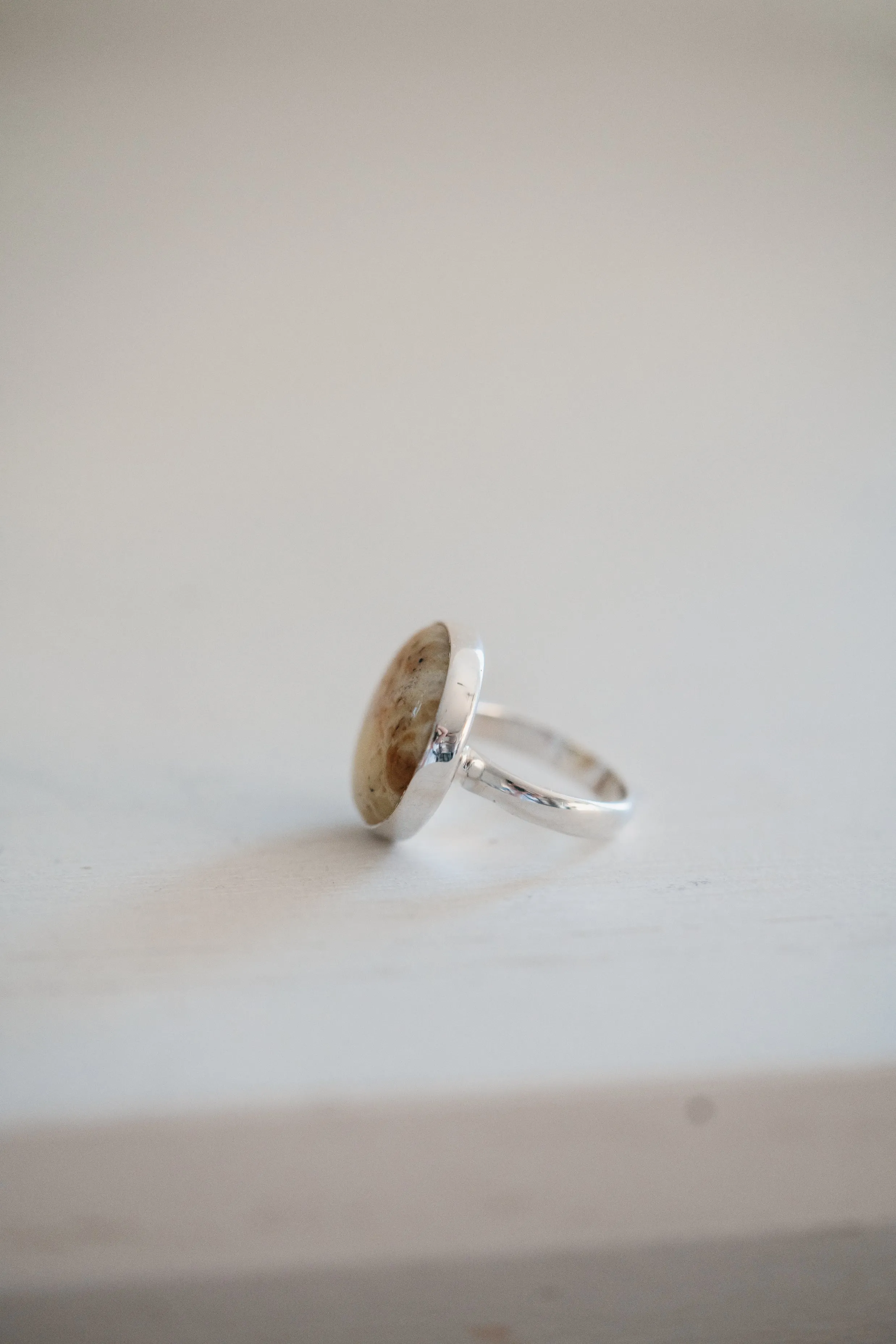 Kesha Ring | #2 | Lemon Chrysoprase sold by Goldie Lew product image thumbnail 2