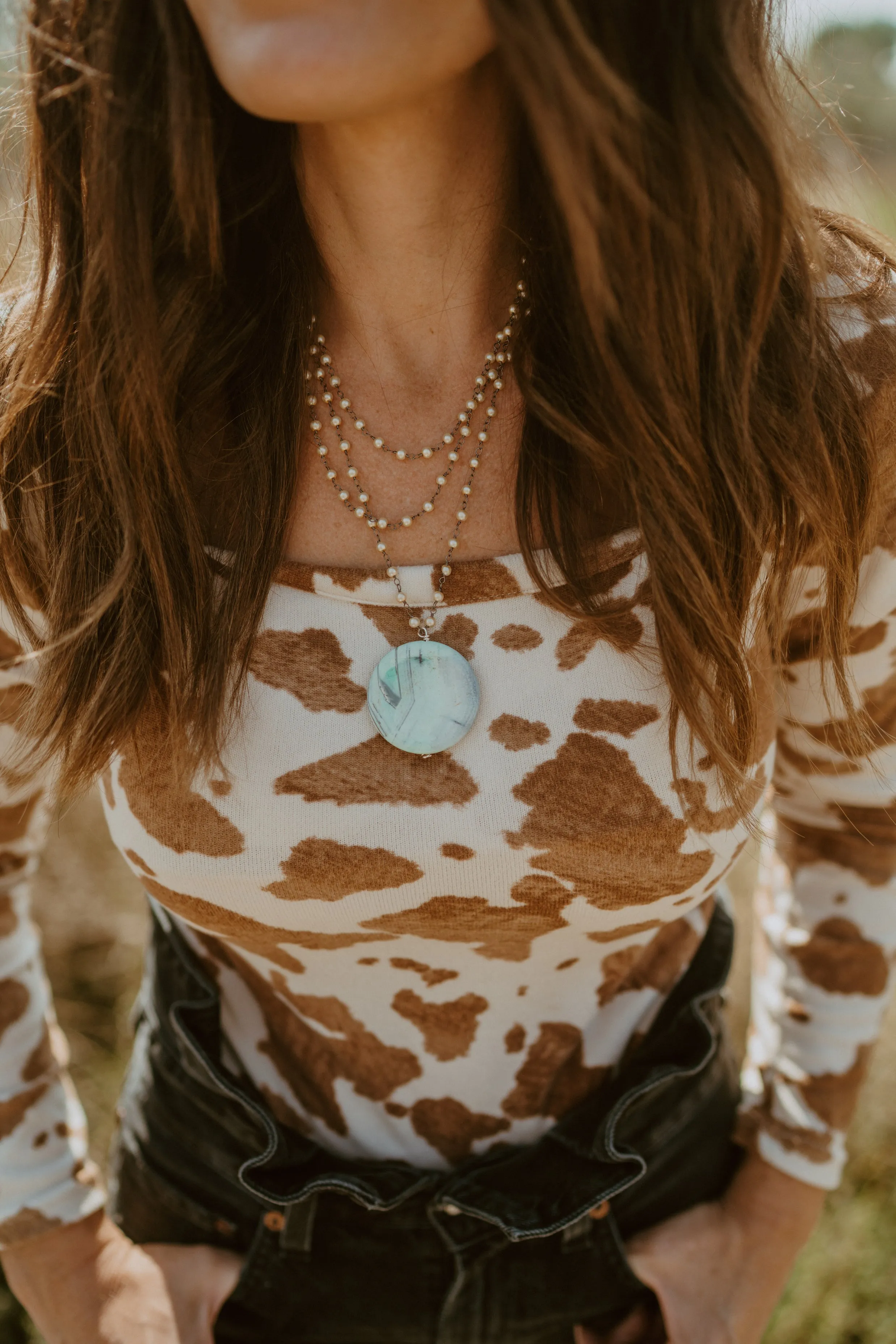Kyni Girl Necklace | Cream sold by Goldie Lew product image thumbnail 2
